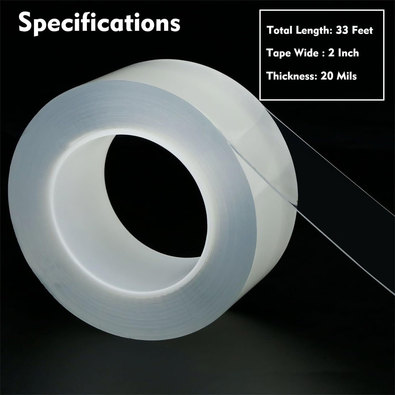 LGCASL Transparent Window Weather Sealing Tape Weather Stripping Free Window Insulation Caulk Tape for Doors Shower Glass Bathroom 0.5mm*5cm*10m Clear