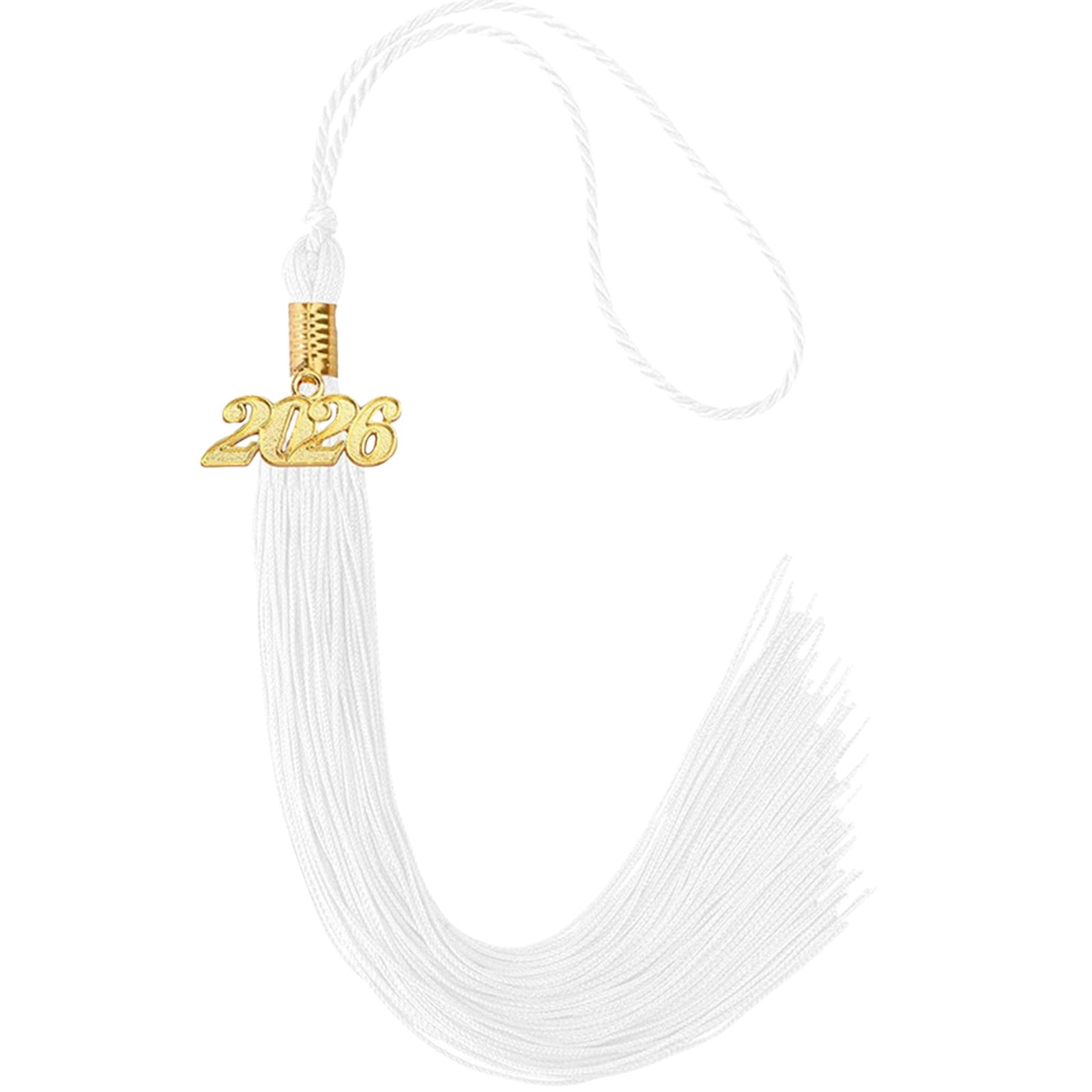 LGCASL 2026 Tassel Graduation, White Graduation Tassel, Tassel Charms for Graduations Cap Decorations, Tassels Memorial Grad Cords Class of 2026 High School Graduate Hat Ceremonies Accessories 1pc 2026 Graduation Season Hat Tassel Pendant Black