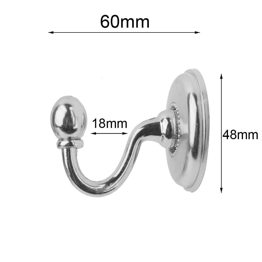 WQQZJJ Organization And Storage 2x Metal Curtain Holdback Wall Tie Back Hooks Hanger Holder Window Curtain Hooks On Clearance Silver