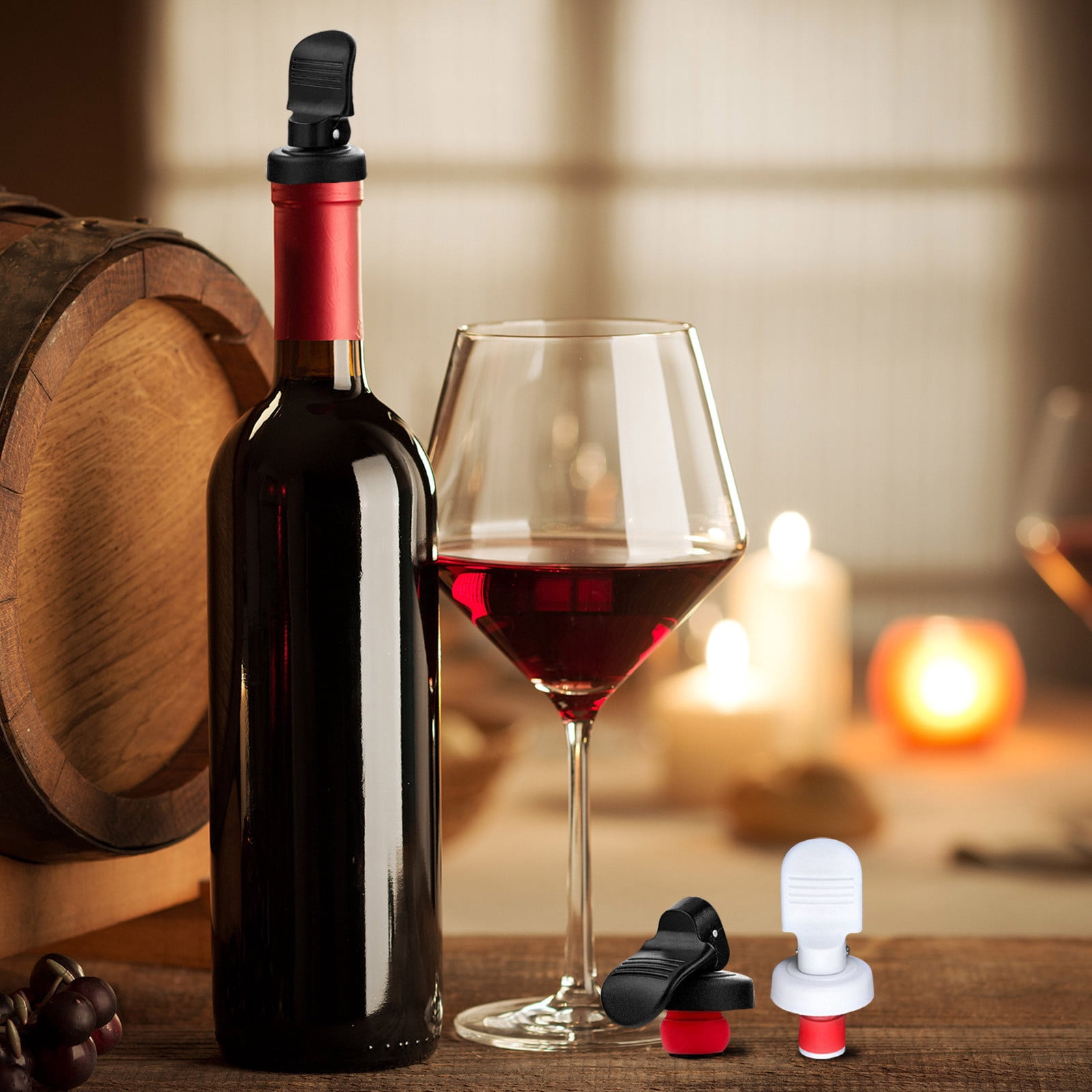JWDX Wine Stopper Clearance! Red Wine Stopper Pumping Fresh Keeping Stopper Manually Press Down Wine Bottle Stopper Champagne Stopper Wine Vacuum Wine Stopper