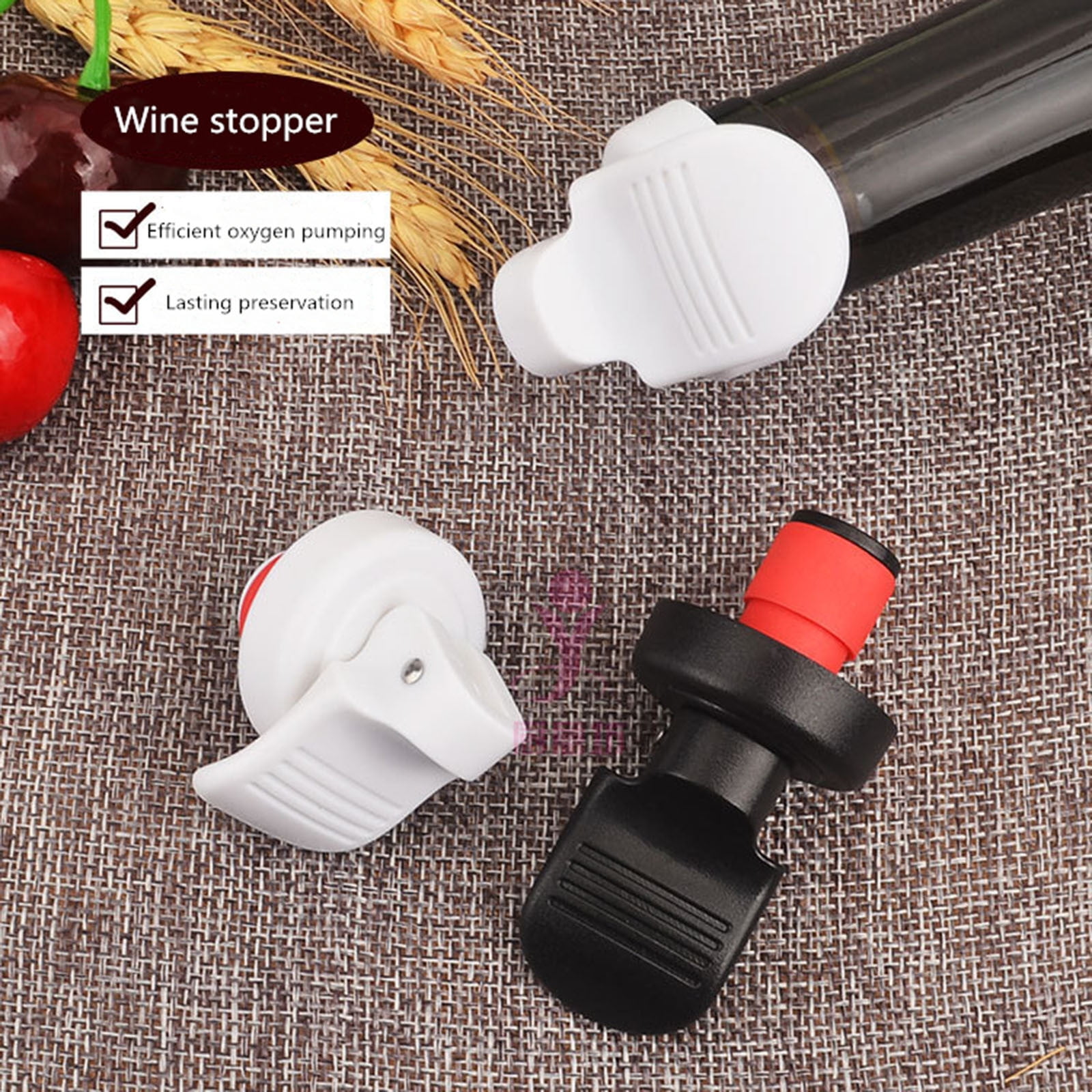 JWDX Wine Stopper Clearance! Red Wine Stopper Pumping Fresh Keeping Stopper Manually Press Down Wine Bottle Stopper Champagne Stopper Wine Vacuum Wine Stopper