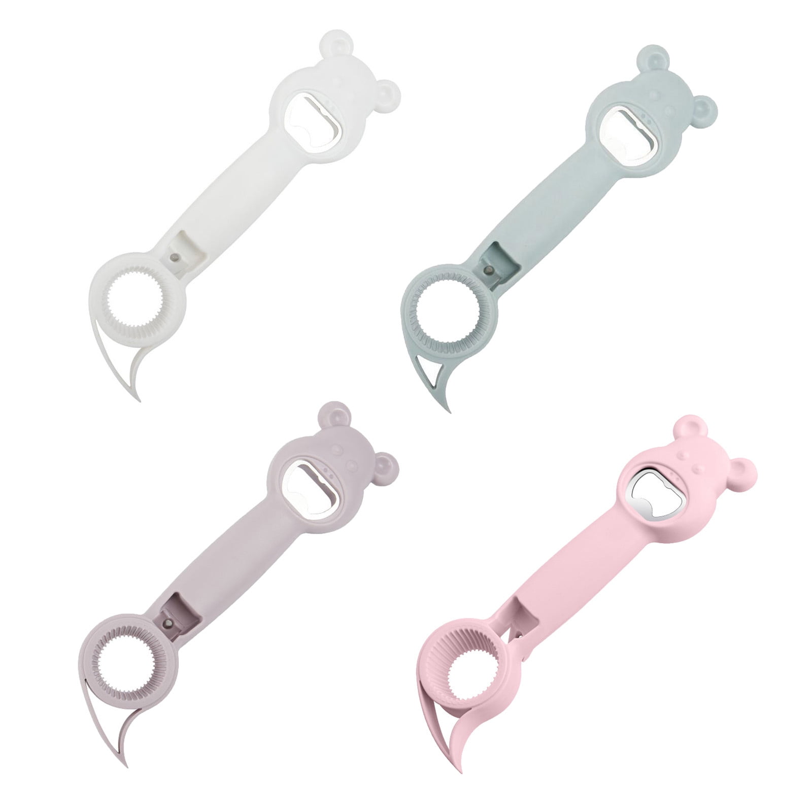 JWDX Bottle and Can Openers Clearance! Opener 4Pcs Can Cap Canned Bottle Home Bottle Multifunctional 4-In-1 Kitchen，Dining & Bar, Four in One Corkscrew Promotion Include 4 × Bottle Opener AS shown