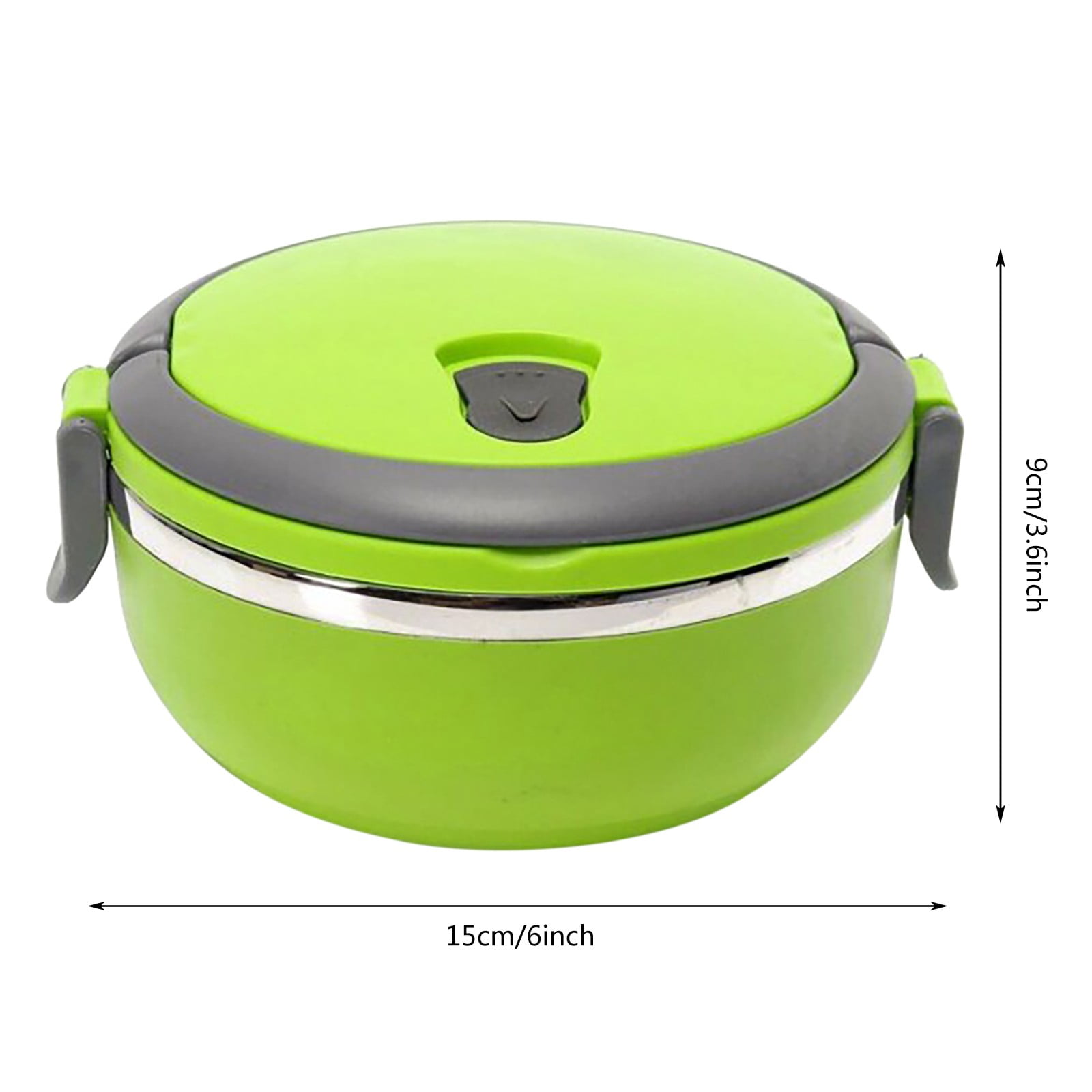 JWDX Storage Containers Clearance! Stainless Steel Round 1 Layer Insulated Food Thermal Containers Lunch Box Case