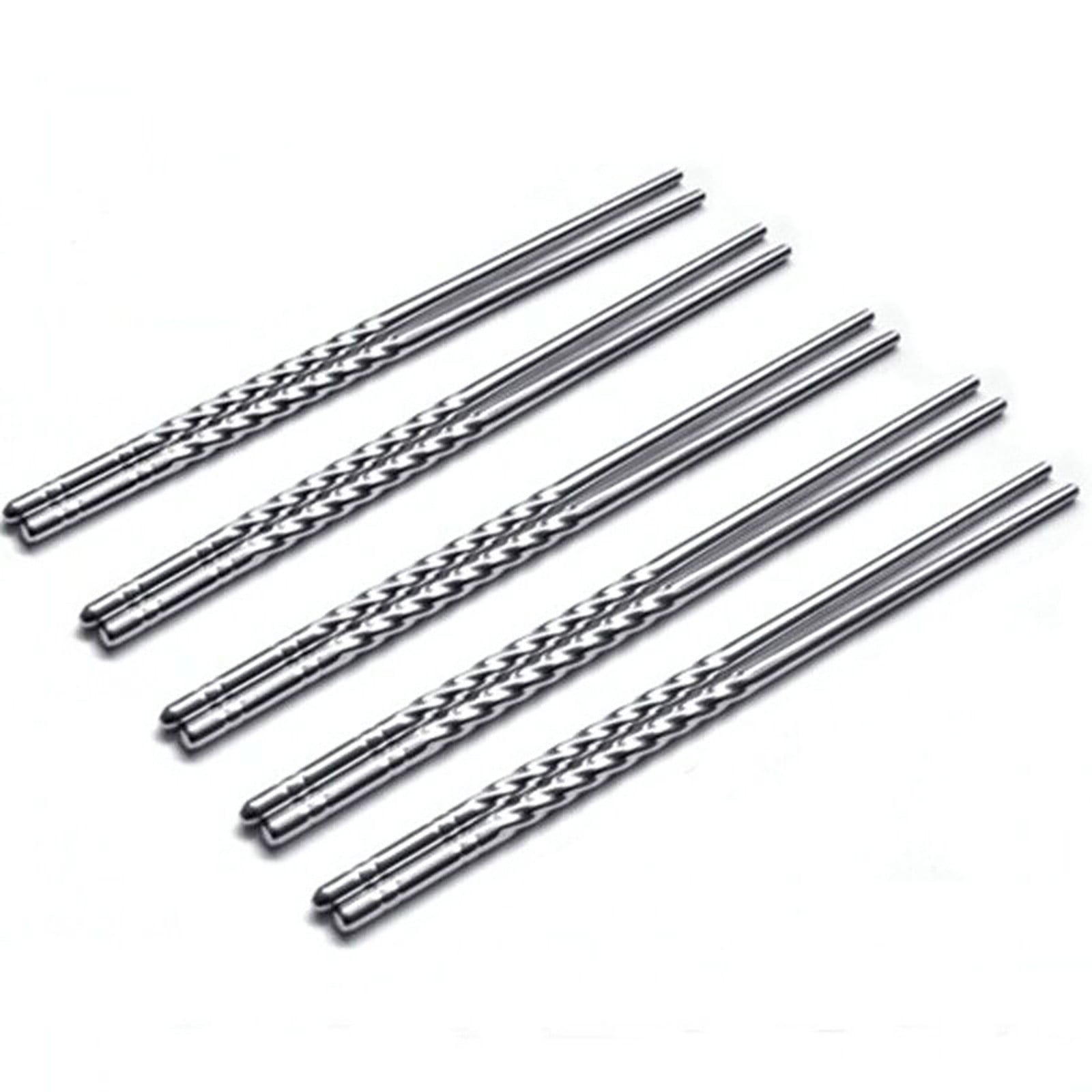 JWDX Tableware Clearance! Chopsticks 5 Pair Metal Reusable Korean Chinese Stainless Steel Sticks JWDX Tableware Clearance! Chopsticks 5 Pair Metal Reusable Korean Chinese Stainless Steel Sticks