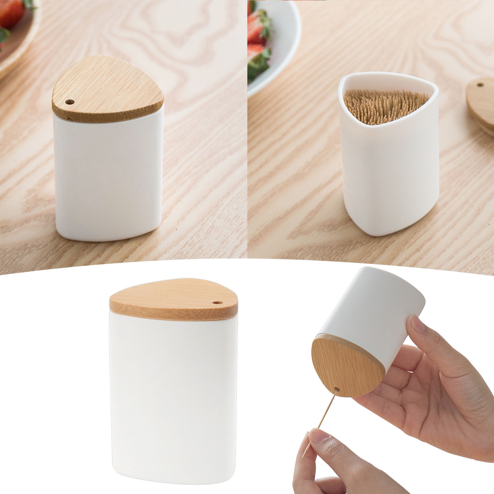 JWDX Storage Containers Clearance! Toothpick Container Toothpick Storage Box Home Hotel Simple White Toothpick Bottle Suitable for Family Restaurant Hotel