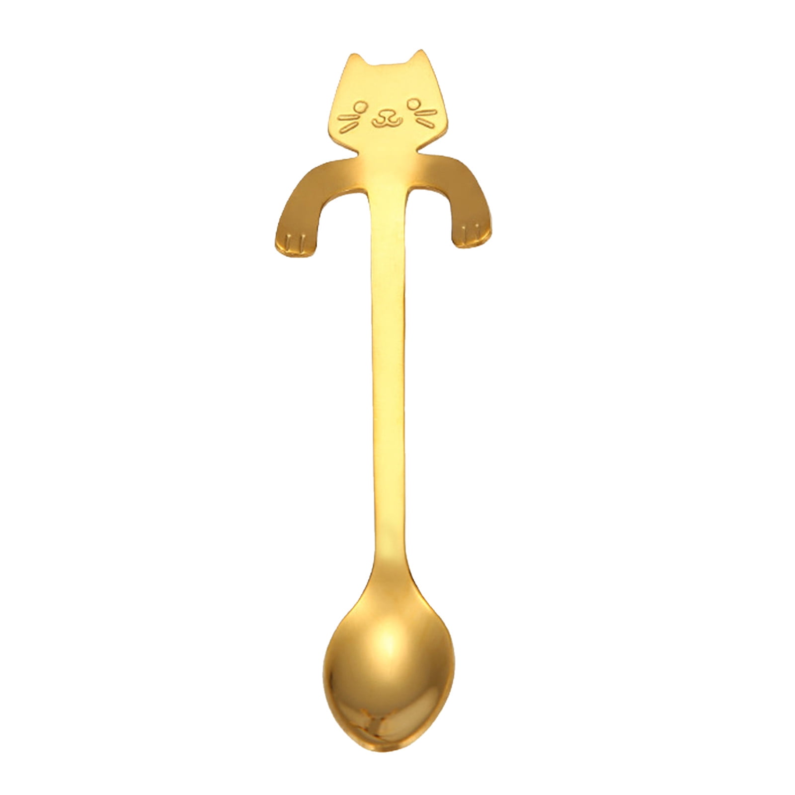 JWDX Tableware Clearance! Cat Spoon Short Handle Spoons Flatware Coffee Drinking Tools Kitchen Gadge JWDX Tableware Clearance! Cat Spoon Short Handle Spoons Flatware Coffee Drinking Tools Kitchen Gadge