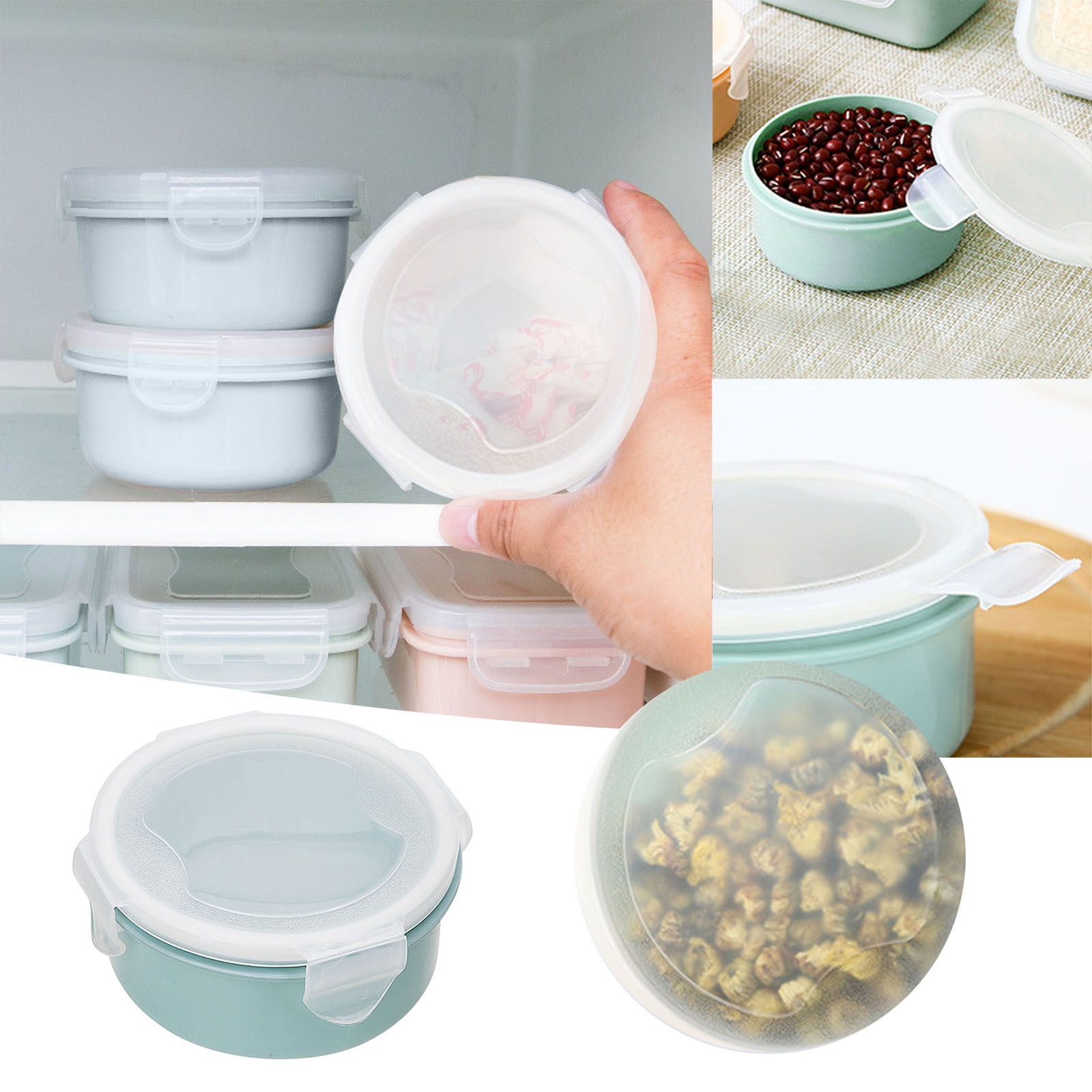 JWDX Storage Containers Clearance! Simple Refrigerator Preservation Box Small Lunch Box Kitchen Lunch Box Plastic Storage Box Sealed Box for Lunch Kitchen Arrangement