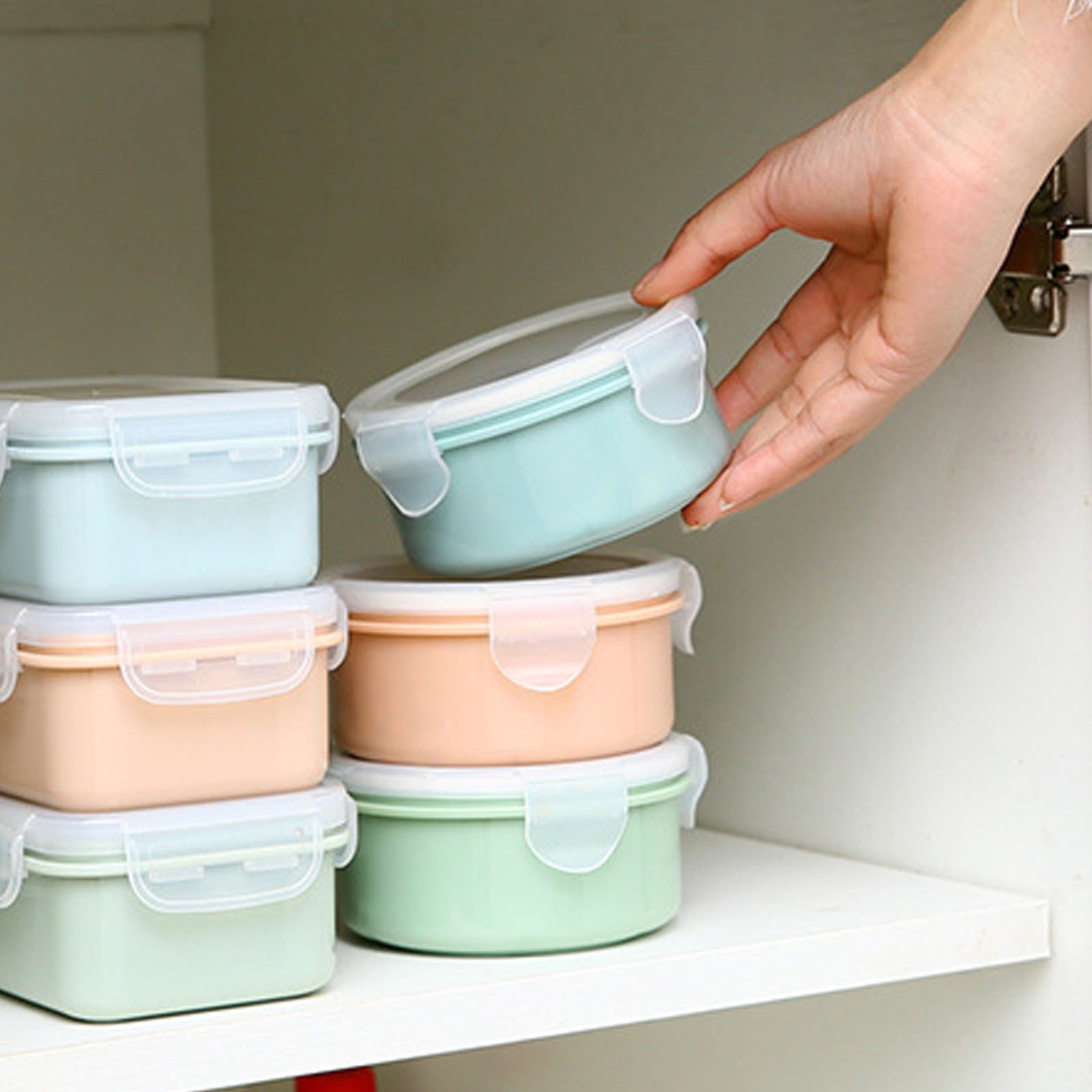 JWDX Storage Containers Clearance! Simple Refrigerator Preservation Box Small Lunch Box Kitchen Lunch Box Plastic Storage Box Sealed Box for Lunch Kitchen Arrangement