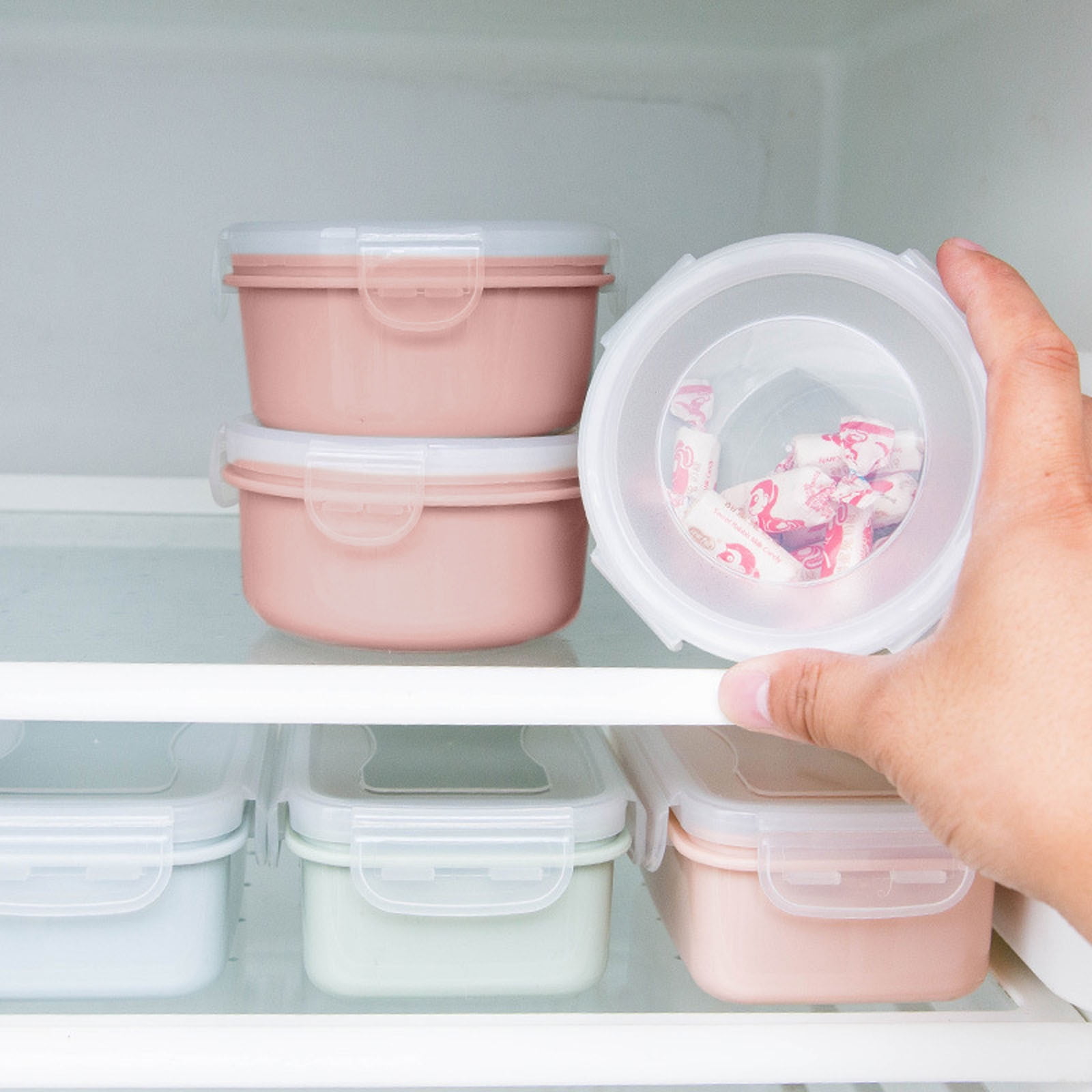 JWDX Storage Containers Clearance! Simple Refrigerator Preservation Box Small Lunch Box Kitchen Lunch Box Plastic Storage Box Sealed Box for Lunch Kitchen Arrangement