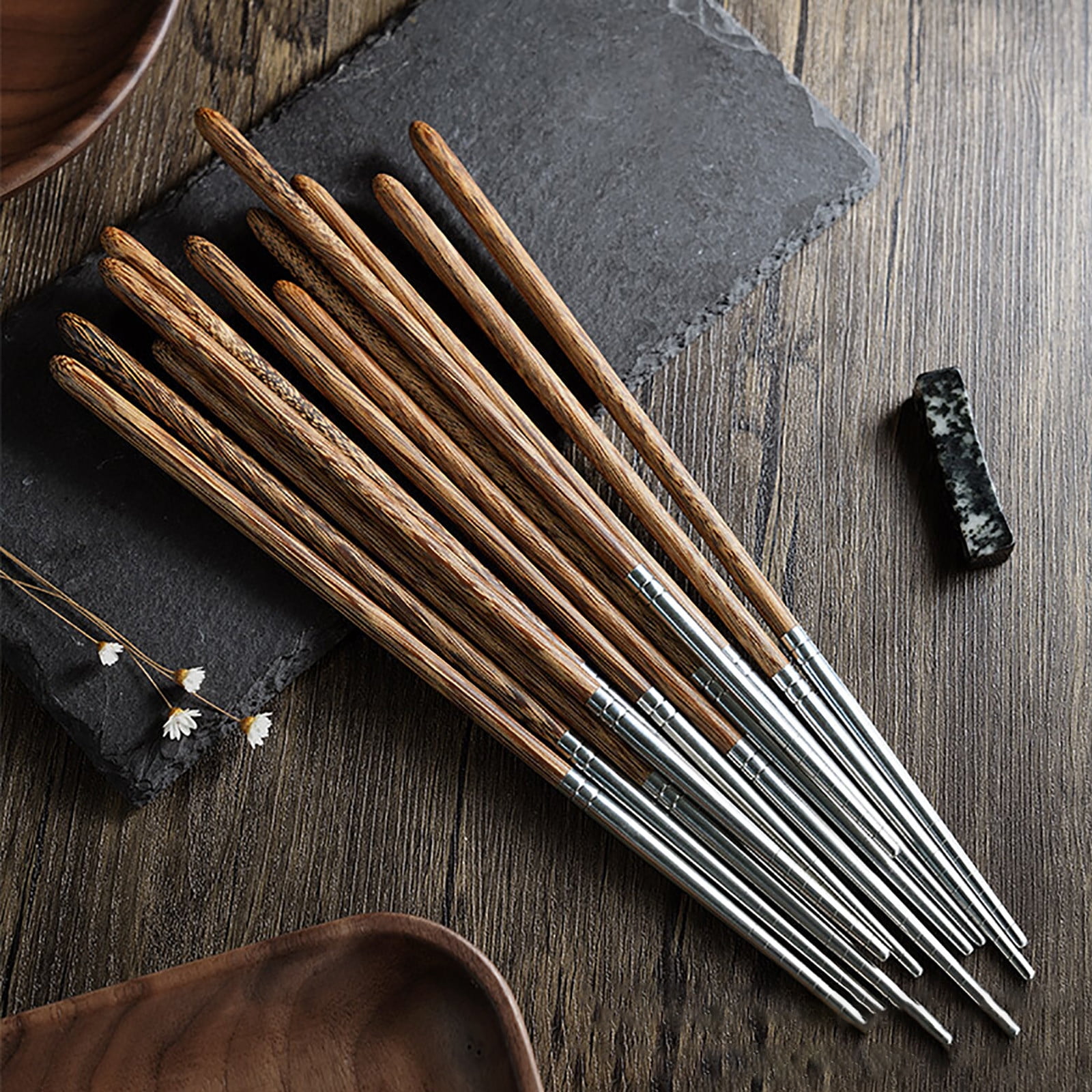 JWDX Tableware Clearance! Household High-Grade Non-Lacquered Non-Slip Light Chopsticks Wooden Luxury Kitchen,Dining Bar