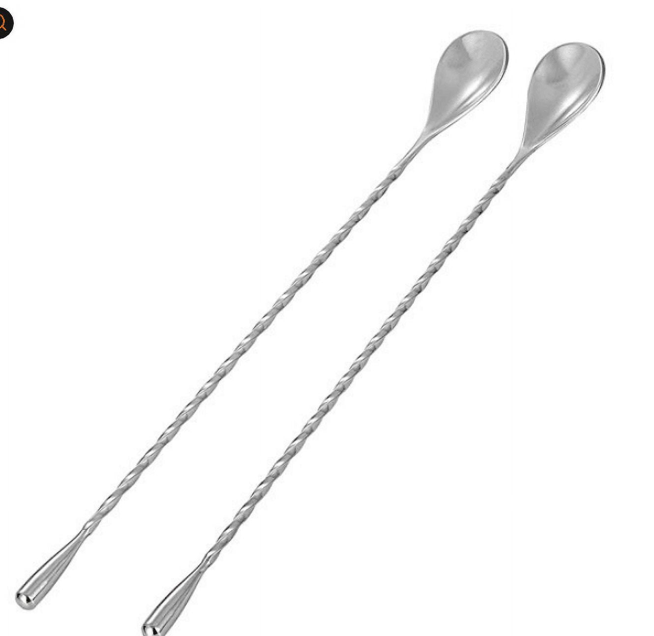 JWDX Tableware Clearance! Stainless Steel Bar Spoon Long Handle Threaded Water Drop Spoon Cocktail Spoon Coffee Stirring Spoon Mixing Rod