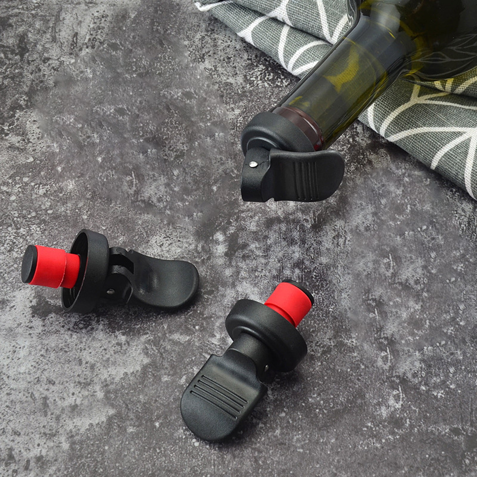 JWDX Wine Stopper Clearance! Wine Bottle Stopper Bar Hand Press Sealing Stop Cap Beers Cork Plug Seal Lids Suction Fresh Keeping Stopper Manually Press Down