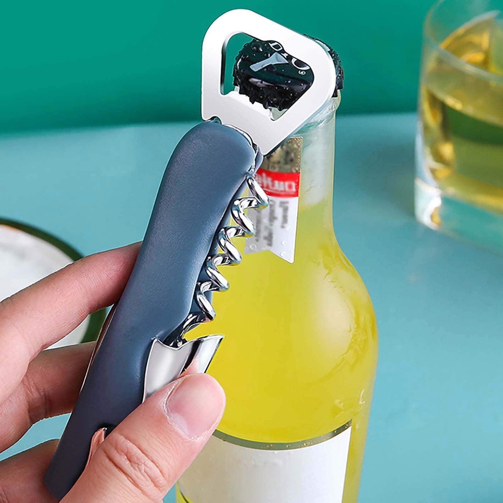 JWDX Bottle and Can Openers Clearance! Home Steel Beer Wine Opening Tools 4 in 1 Stainless Steel Wine Opening Tools Home Cans Kitchen Restaurant and Bar