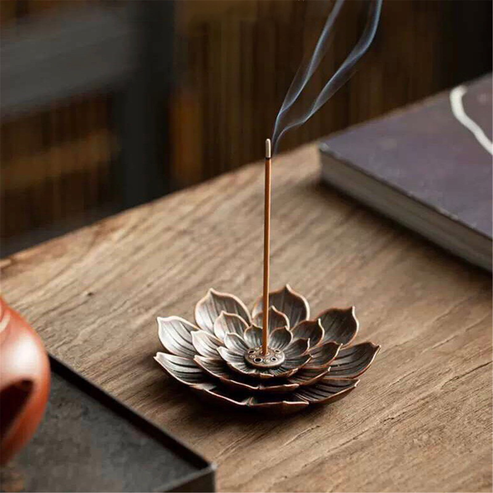 JWDX Rack Clearance! Ash Incense with Burner Brass Flower Burner Yoga Catcher Rack Stick Incense Tea Other