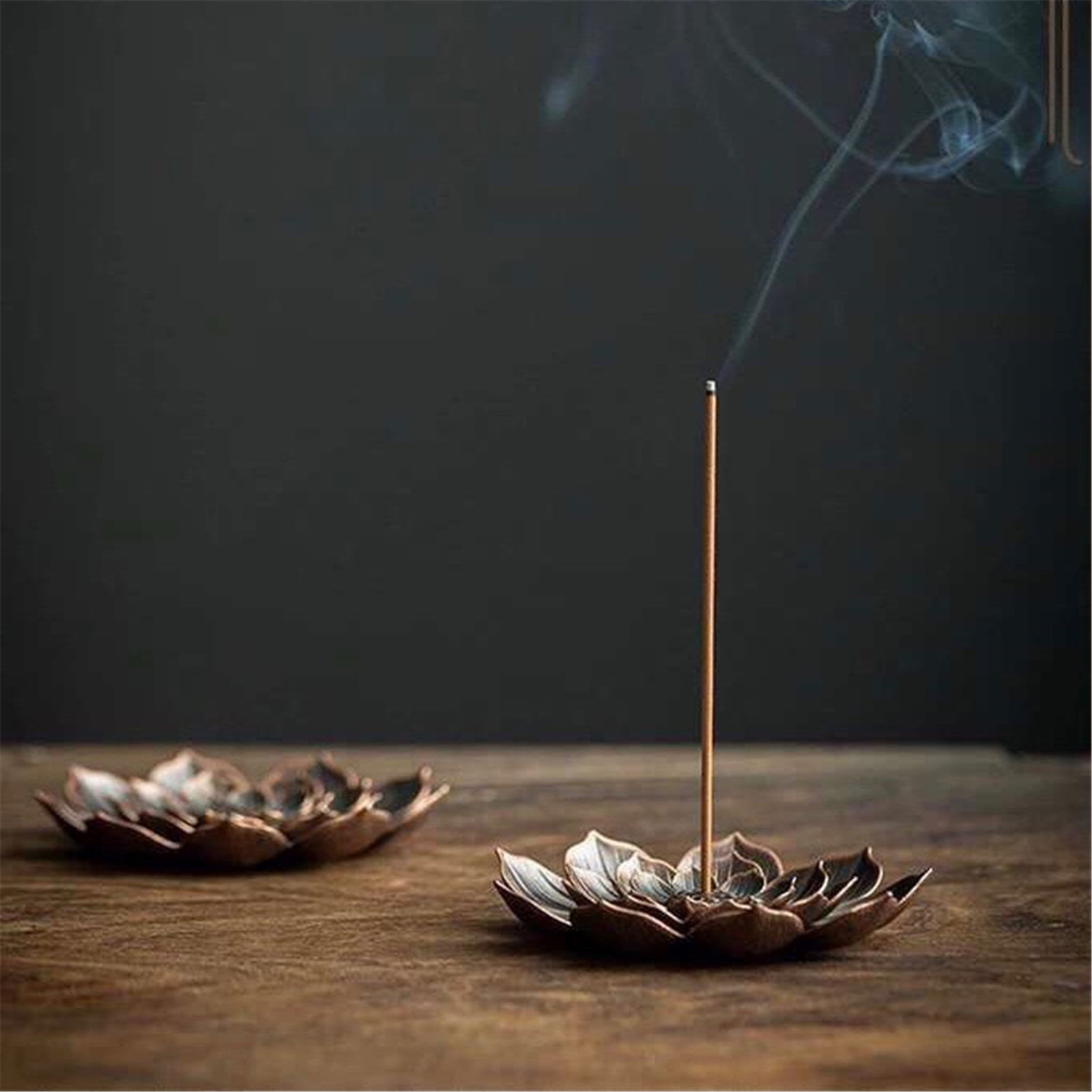 JWDX Rack Clearance! Ash Incense with Burner Brass Flower Burner Yoga Catcher Rack Stick Incense Tea Other