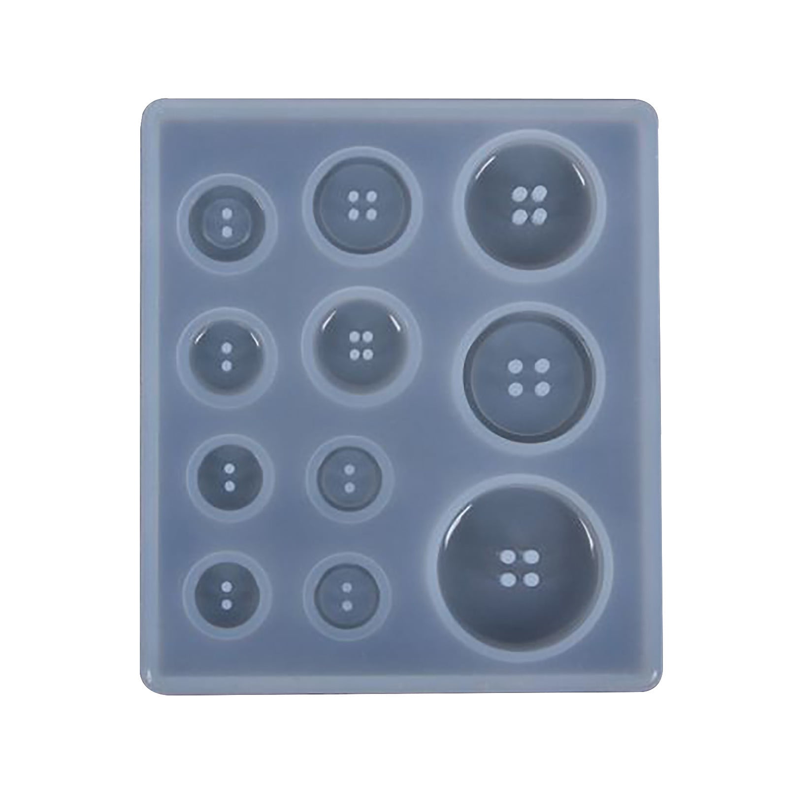 Diy Silicone Mould ! Diy Silicone Mold Resin Button, Diy Resin Silicone Button Resin Pendant Handmade Button with Hole Diy Home Diy, include 1X Silicone Mold White
