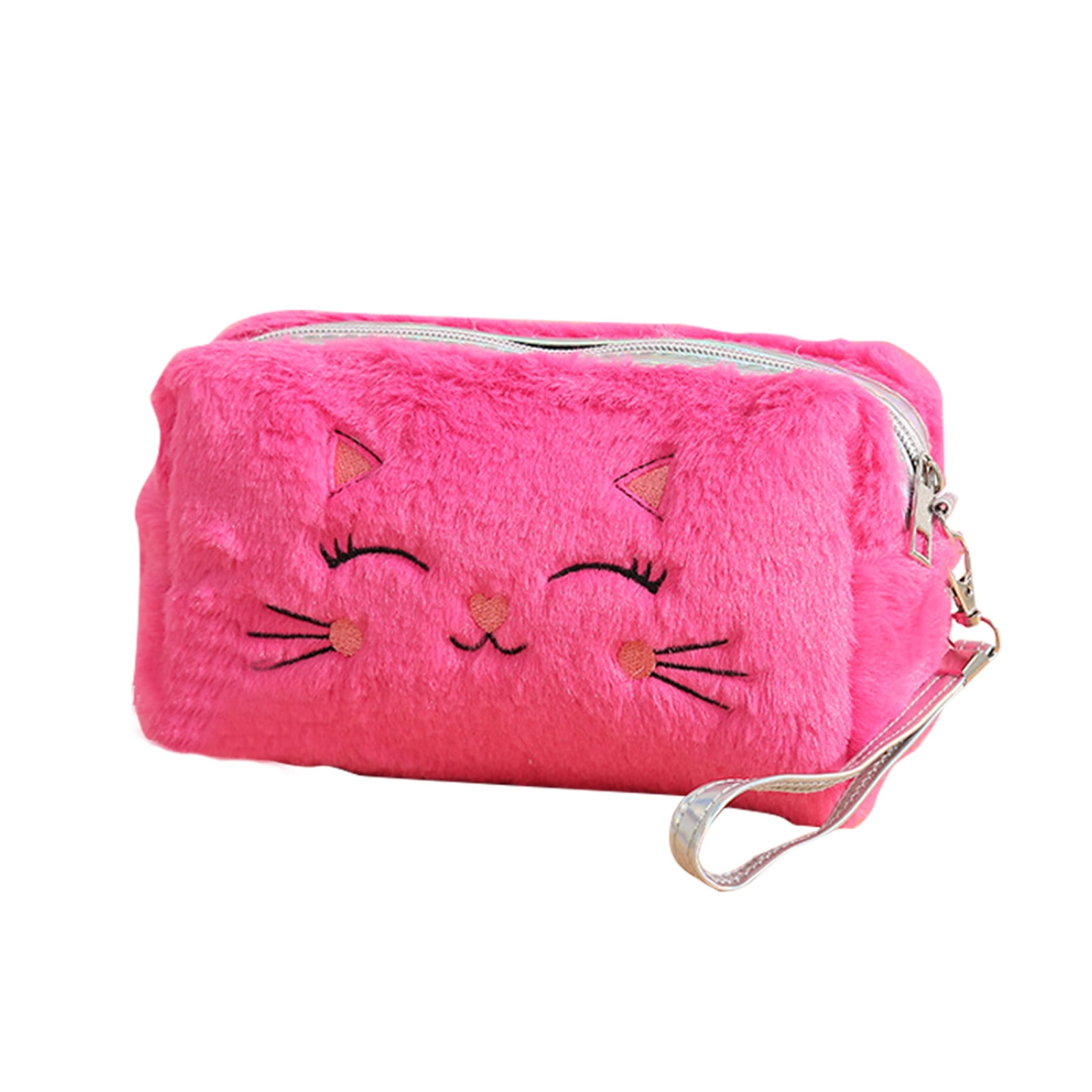 Clearance Back to School Supplies! JWDX Colorful Fluffy Cat Pvc Cosmetic Bag C, for Dormitories, Apartments, Shared Spaces and Study Areas (Include: 1X Package) Clearance Sale E