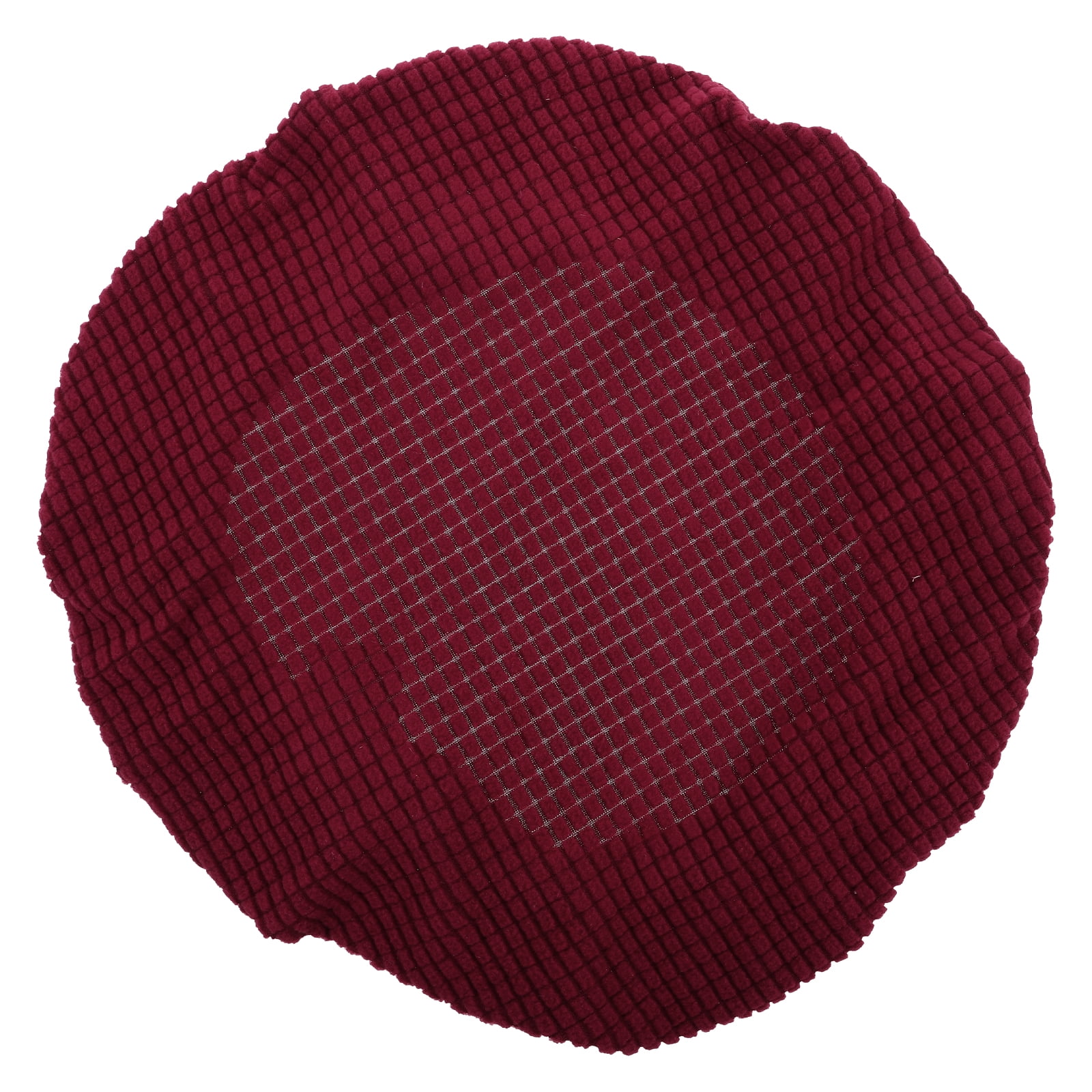 Ortofally Bar Stool Covers Stretchy Round Chair Covers Slipcover Washable Stool Cushion Elastic Bar Chair Covers Grey 27.5X17.5X6CM Dark Red