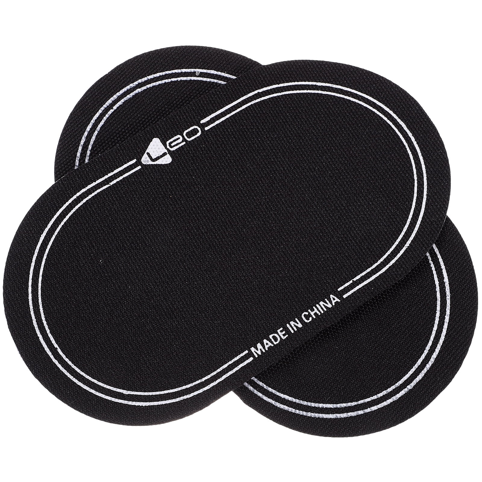 Ortofally 2Pcs Bass Drum Patch Double Drum Pedal Patches Drum Pads Sticker for Drum Percussion Accessories 9.20X4.20X3.90CM Black