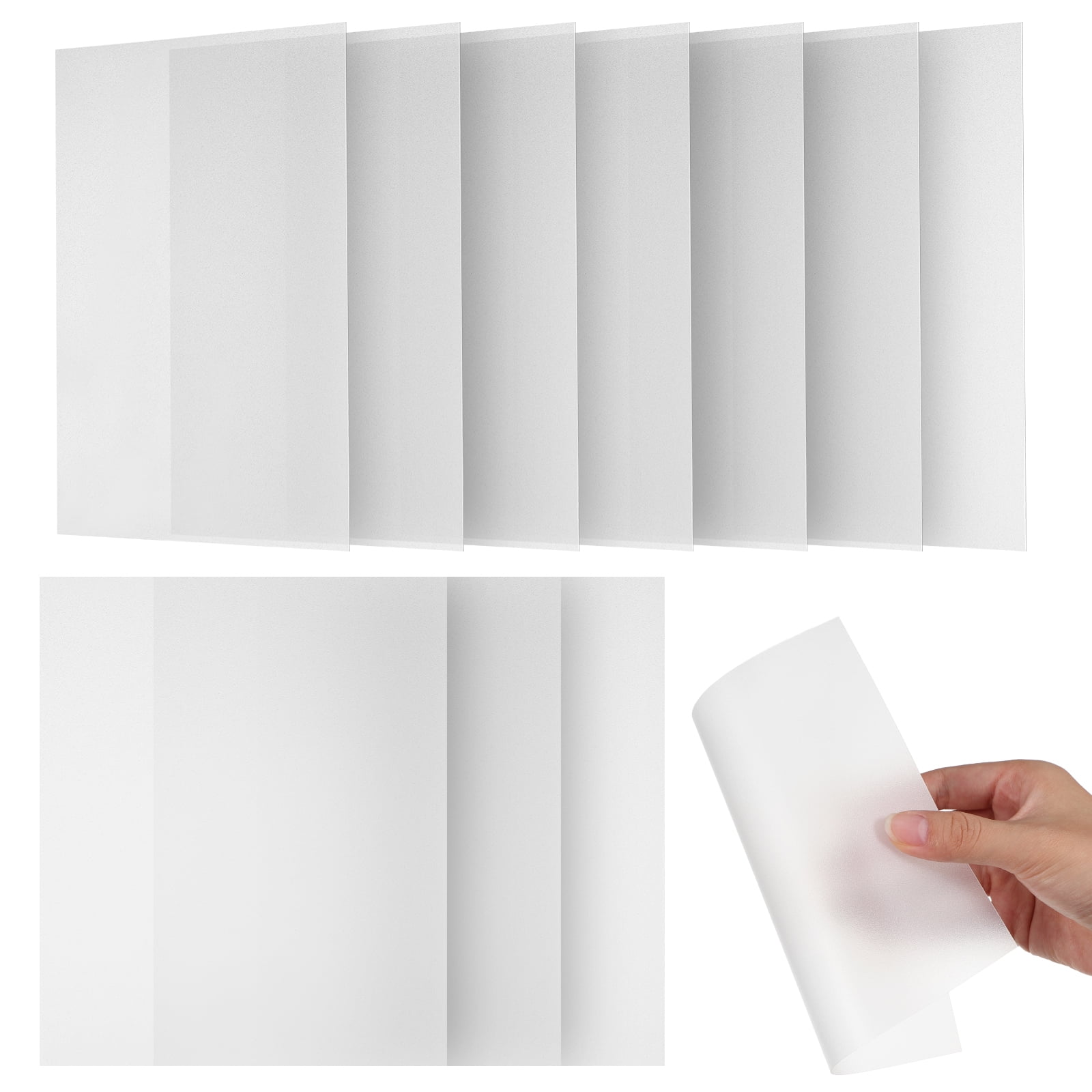 Ortofally 12pcs Blank Transparent Stencil DIY Square Template Blank Stencil Material for Home Shop Size 1 Transparent