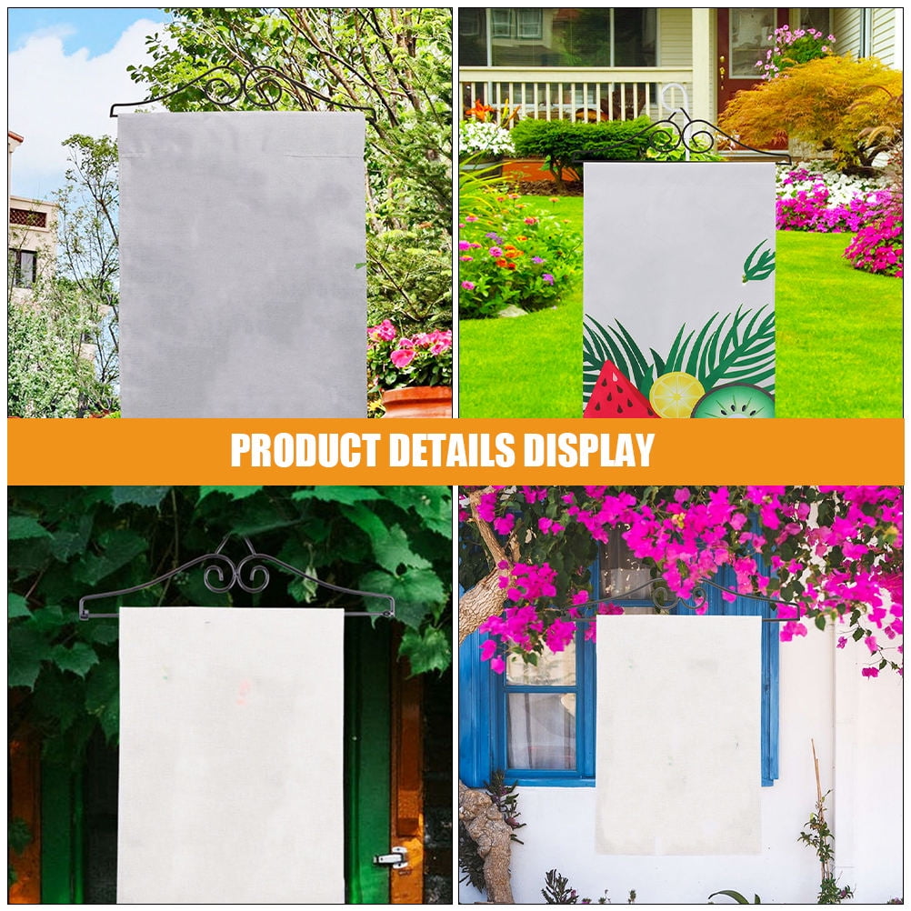 Worgeous 4 Pcs Garden Flag Garden Flag Holder Metal Banner Hanger For Indoor And Outdoor Garden Lawn Courtyard Decoration