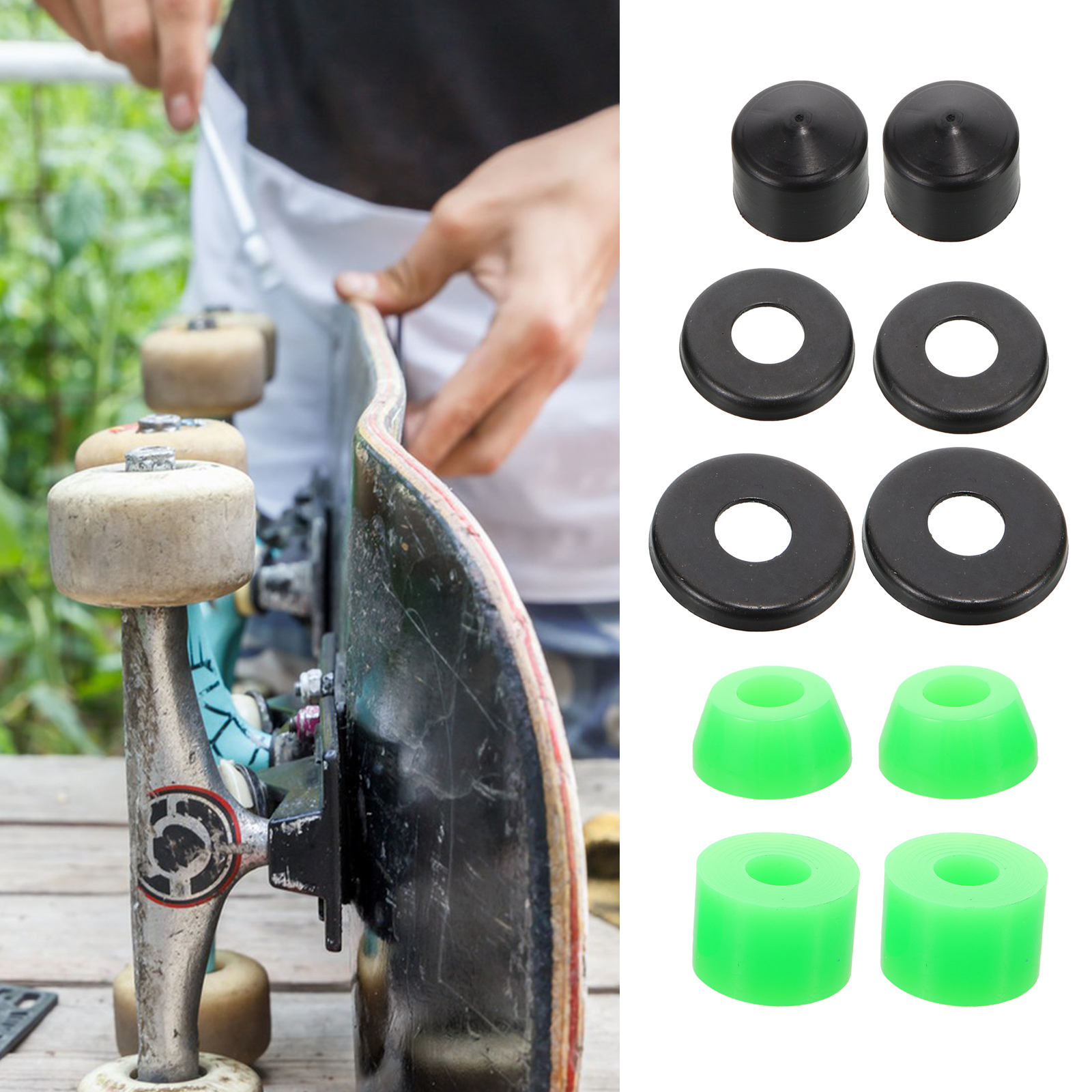 Masteelf Skateboard Hawk Damping Gasket Hardware Long