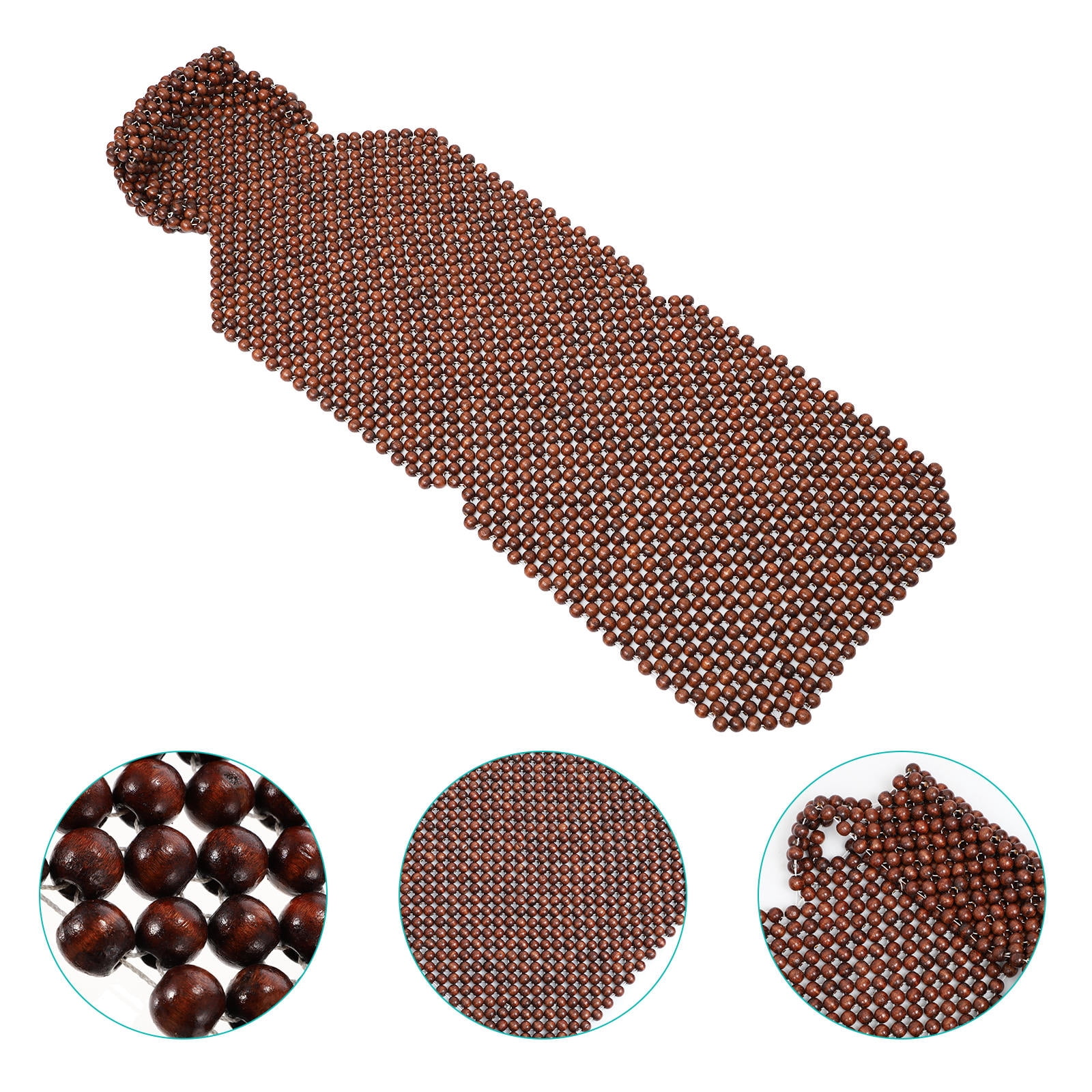 SWETRACE Car Seat Pads Wooden Beads Seat Cushion Breathable Coffee 1 Pc 53.45 x 17.68 x 0.79 inch