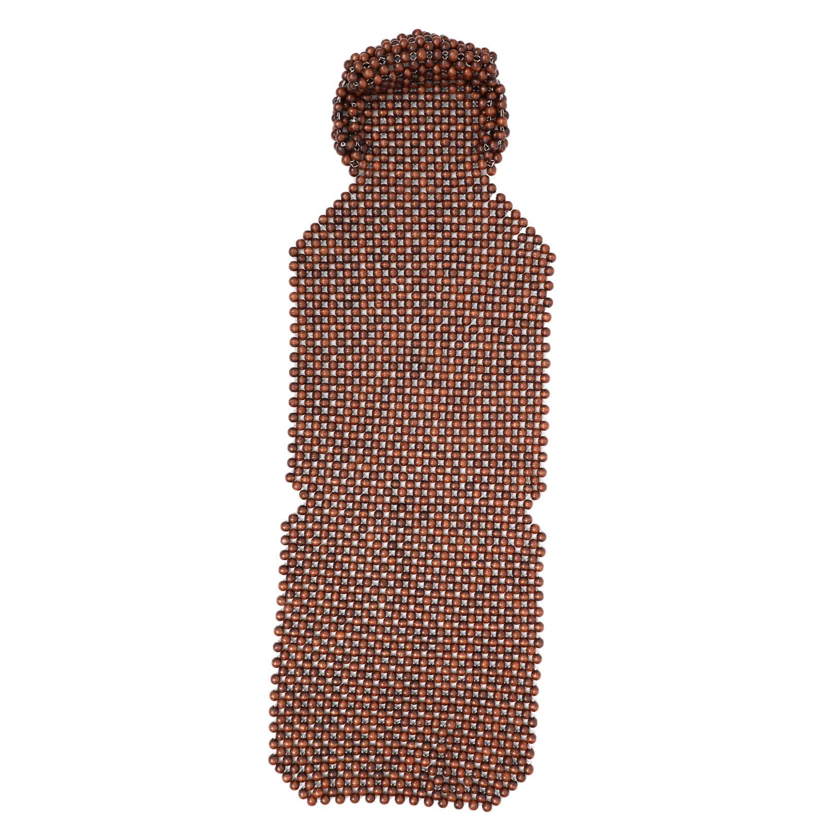 SWETRACE Car Seat Pads Wooden Beads Seat Cushion Breathable Coffee 1 Pc 53.45 x 17.68 x 0.79 inch