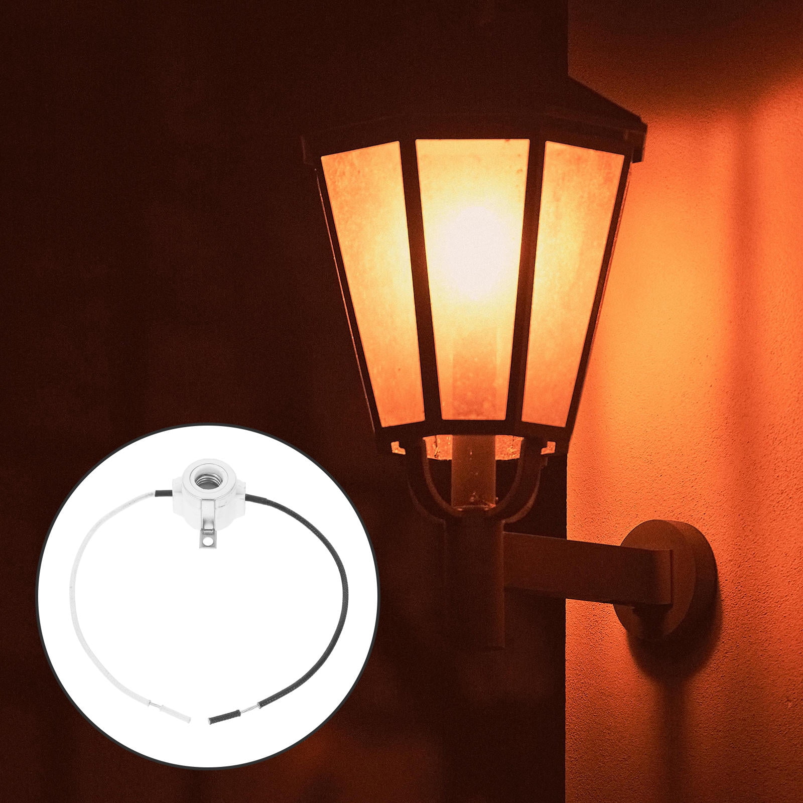 SWETRACE 1Set Ceramic Light Socket Multi Color for Residential Use Lamp Socket 11.8X1.6X0.9In