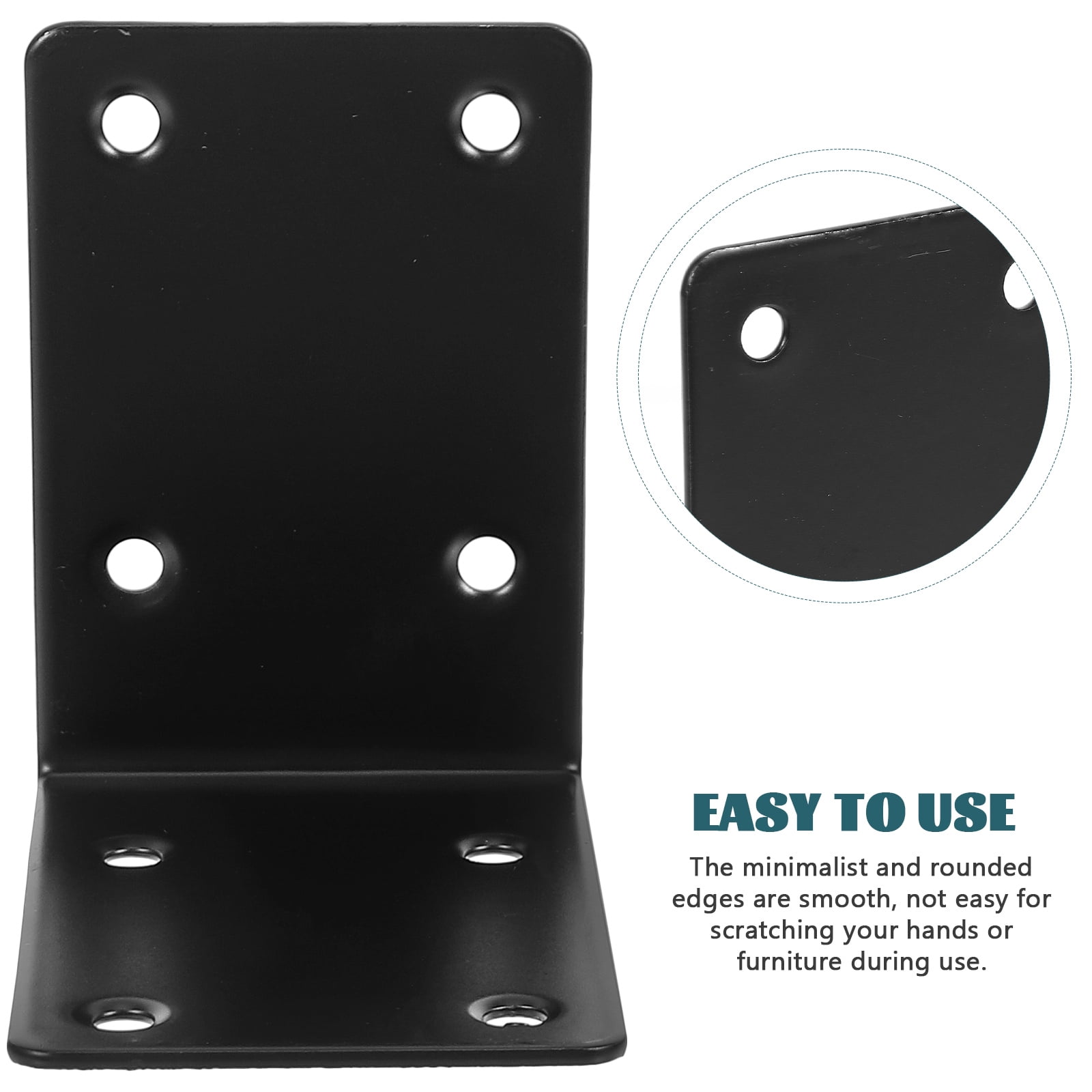 SWETRACE 4Pcs Decorative L Brackets for Railing Right Angle and Shelf Support