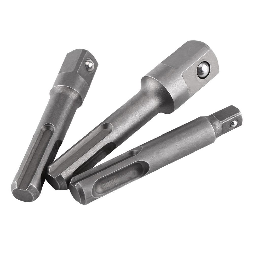 3Pcs for Sds Plus Shank Socket Driver Adapter Power Drill Bit Chuck Extensionadapter