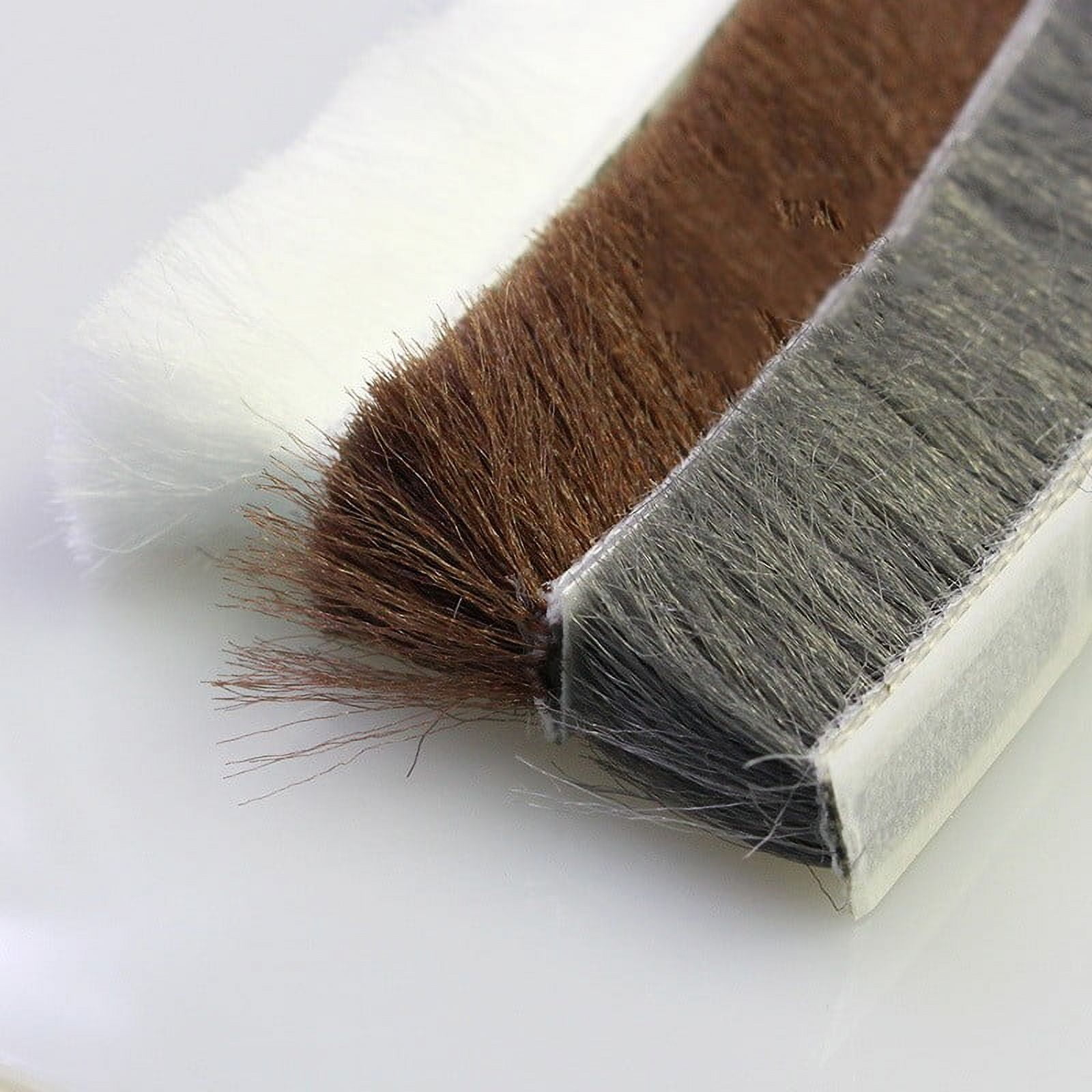 Decor Bottom Bristle Pile Seal Film Door Draught Excluder Brush Weather Strip 10M 5/9/15/23Mm Diy Home High Quality White 9×5Mm 9×15Mm Brown