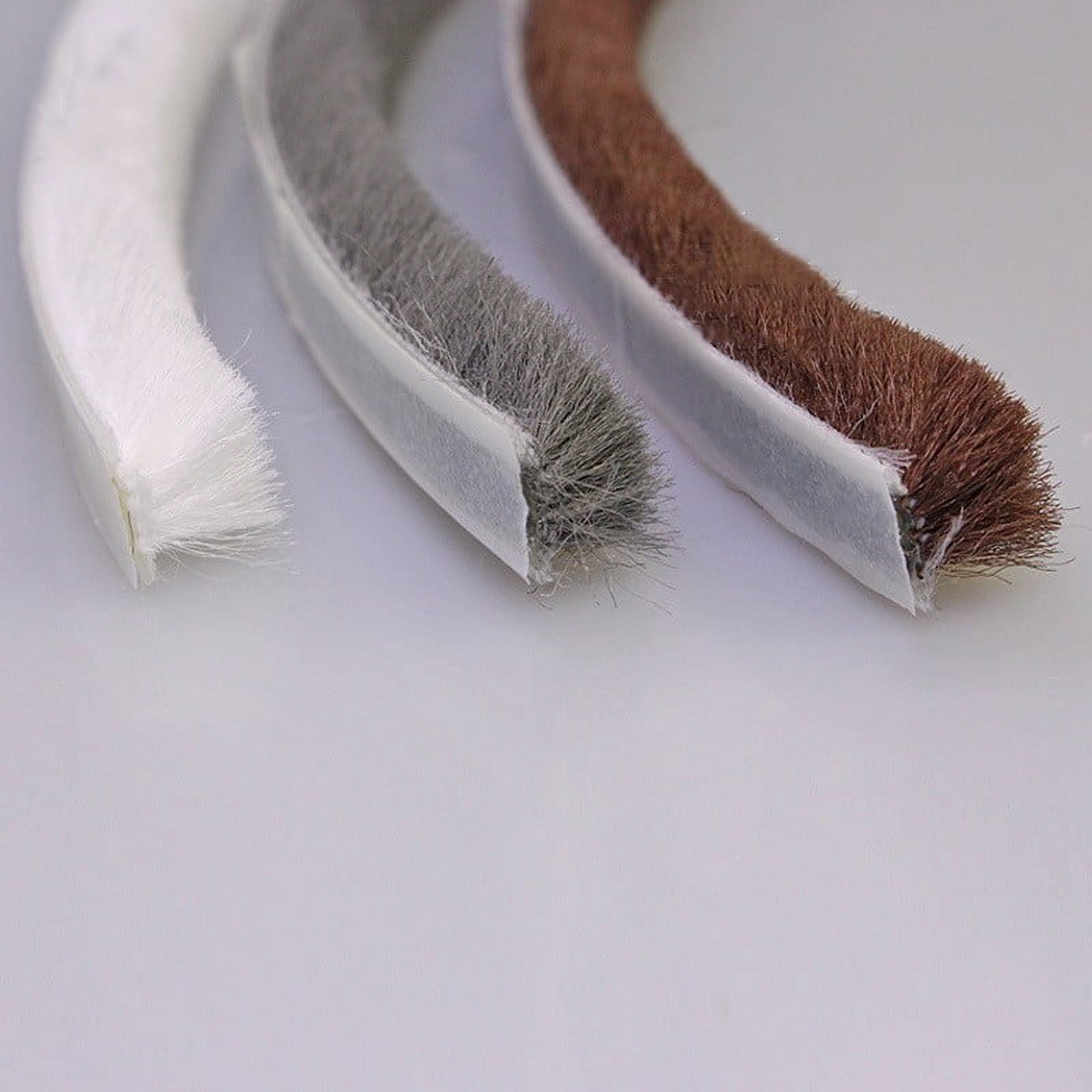 Decor Bottom Bristle Pile Seal Film Door Draught Excluder Brush Weather Strip 10M 5/9/15/23Mm Diy Home High Quality White 9×5Mm 9×23Mm Brown