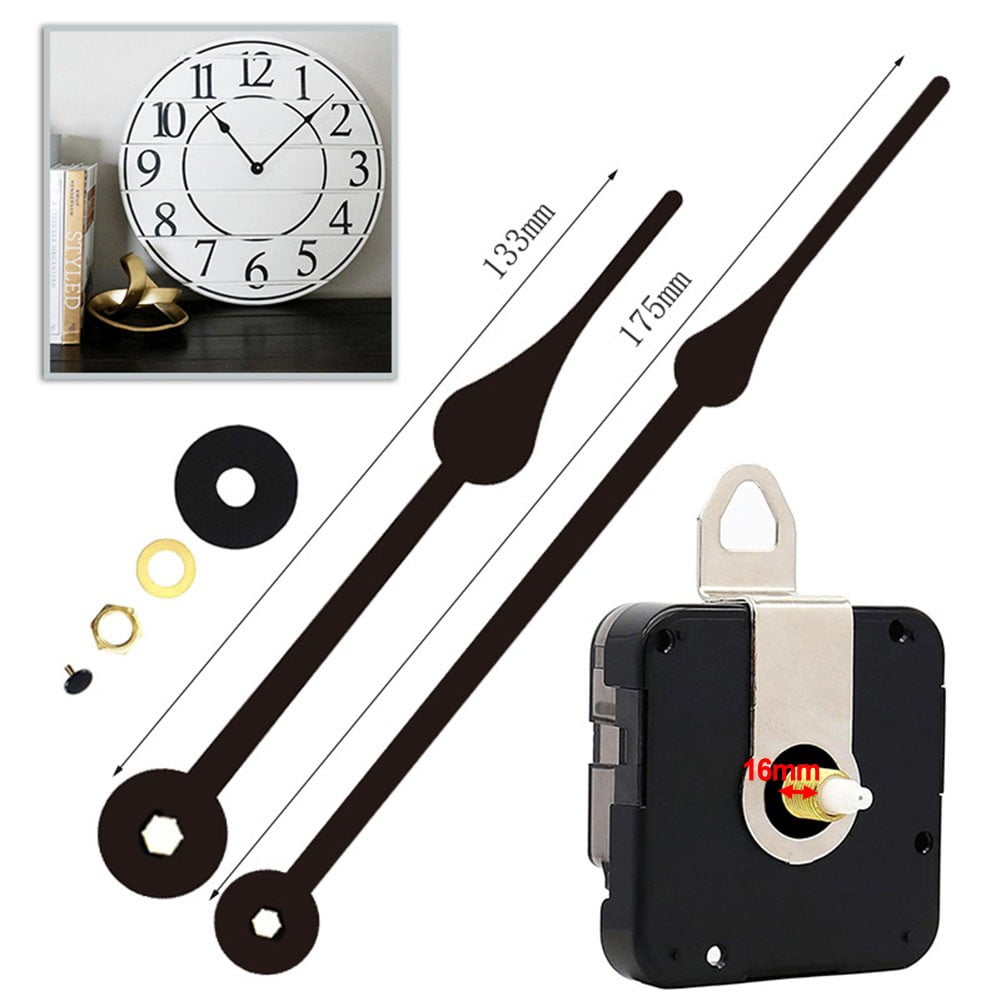 Quality Silent Quartz Diy Mechanism Movement Kit Large Long Hands Clock Movement High Torque Wall Clock Accessories Black E Smile Home D