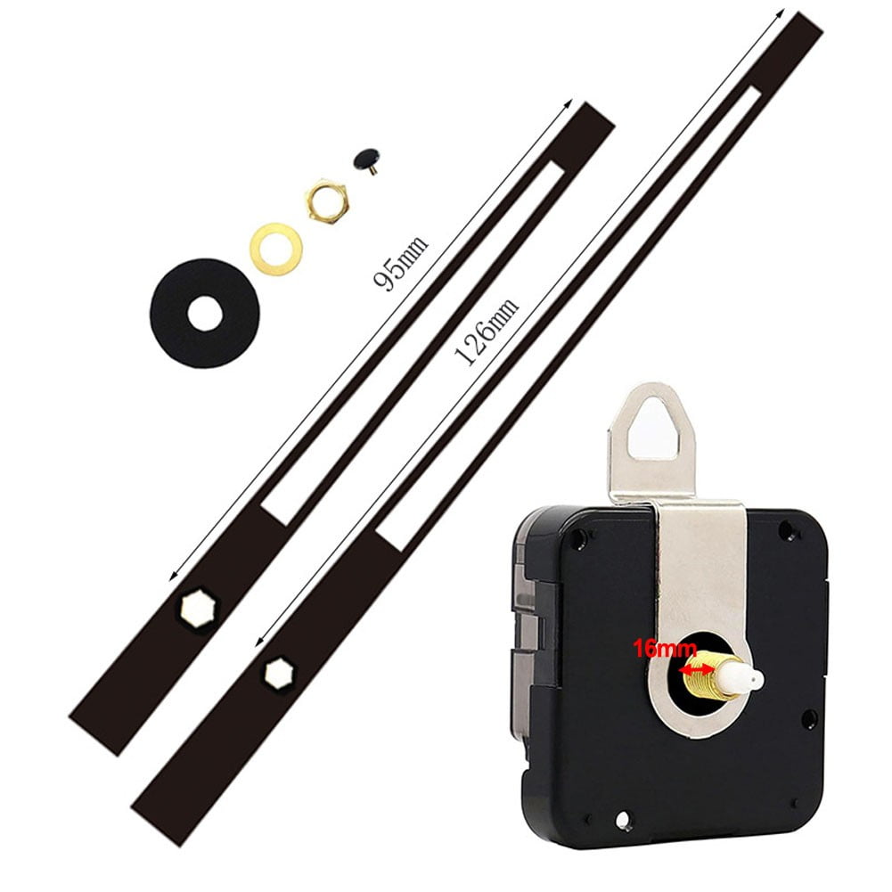 Quality Silent Quartz Diy Mechanism Movement Kit Large Long Hands Clock Movement High Torque Wall Clock Accessories Black E Smile Home E