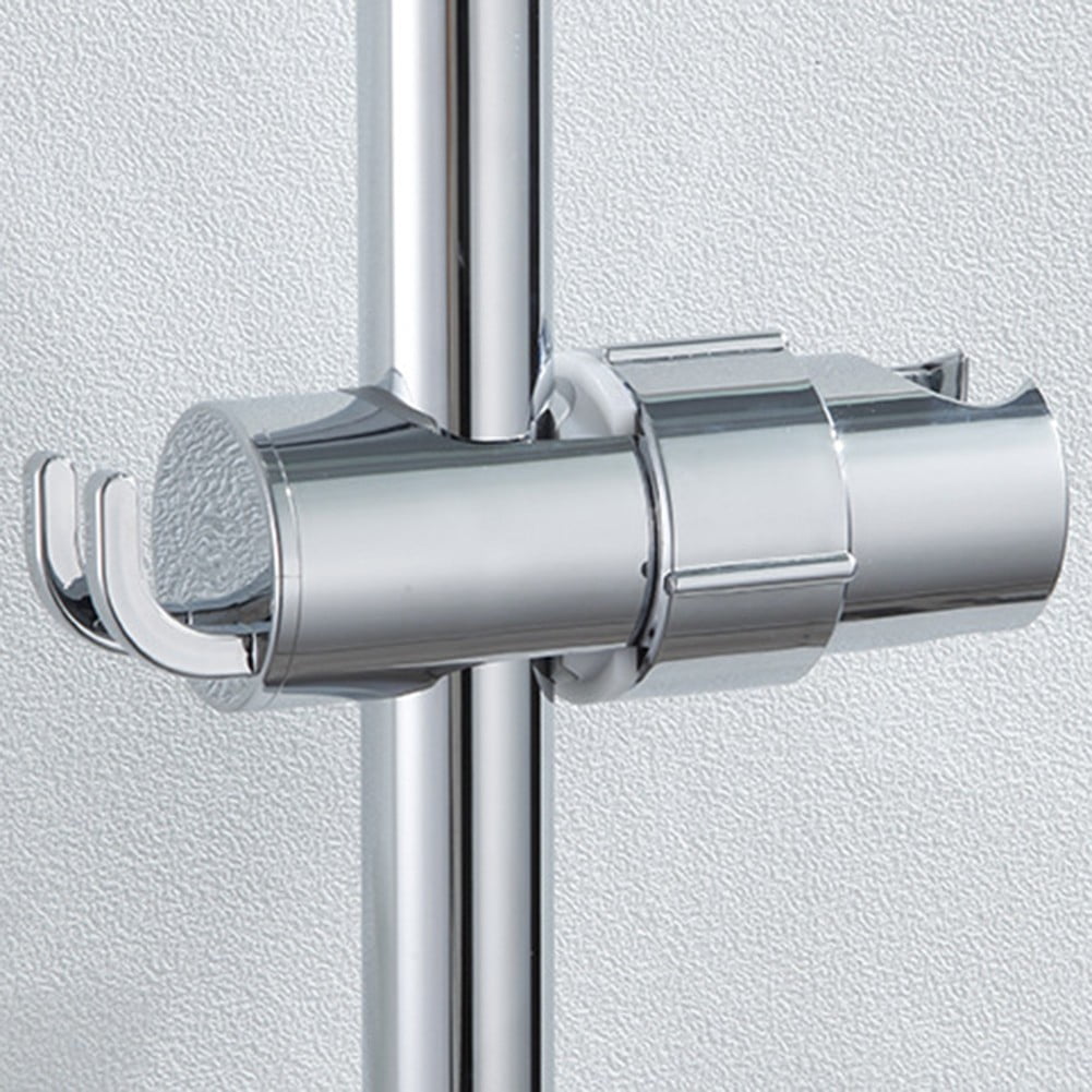 Adjustable Shower Head Holder With 2 Hooks Rotatable Handheld Shower Head Bracket For 16-27Mm Slide Rod Bathroom Accessories ufeff Smile Home