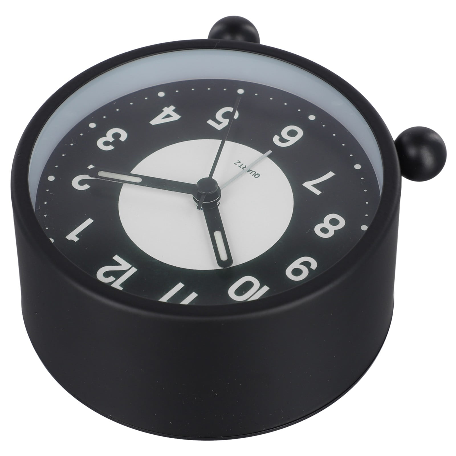 Battery Operated Clock Glow-in-the-Dark Alarm Clock Bedroom Children%27s Table Non-Ticking Glow-in-the-Dark Dial Smile Home