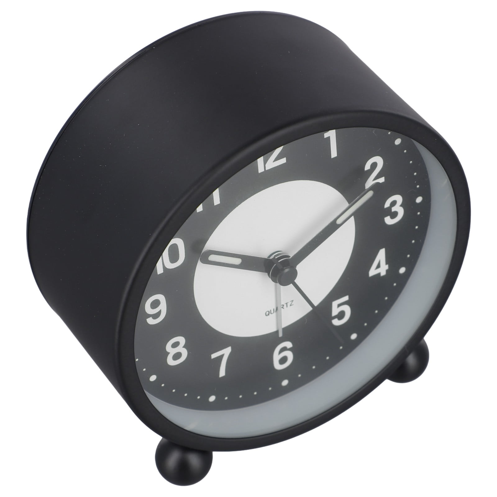 Battery Operated Clock Glow-in-the-Dark Alarm Clock Bedroom Children%27s Table Non-Ticking Glow-in-the-Dark Dial Smile Home