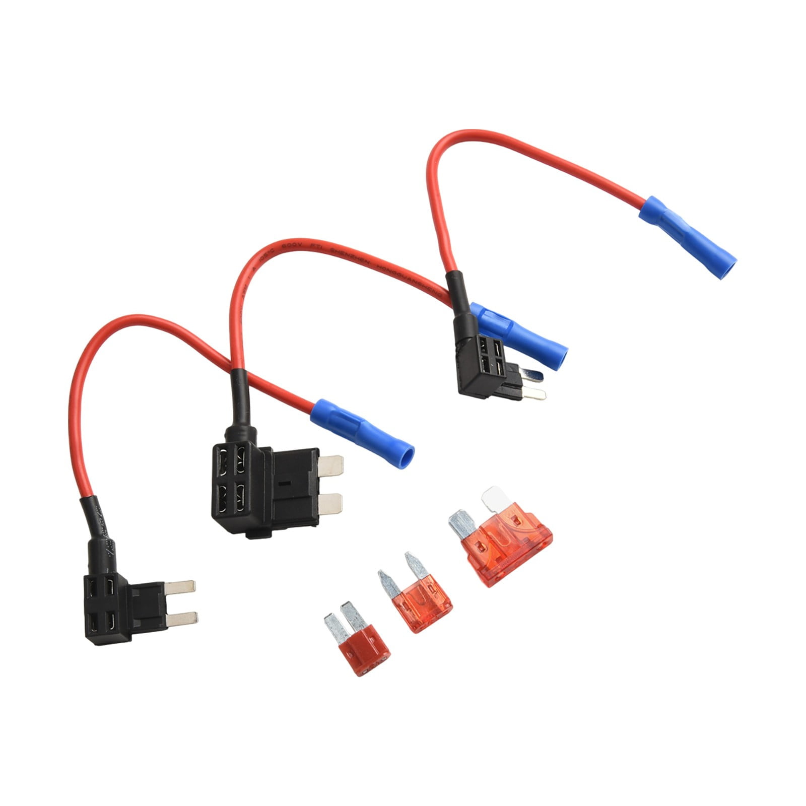 LLDI 3 Types Car Add-A-Circuit Fuse TAP Adapter Standard Auto Blade Fuse Holder For Trucks Cars Boats With 12V 24V 10A Wire Harness