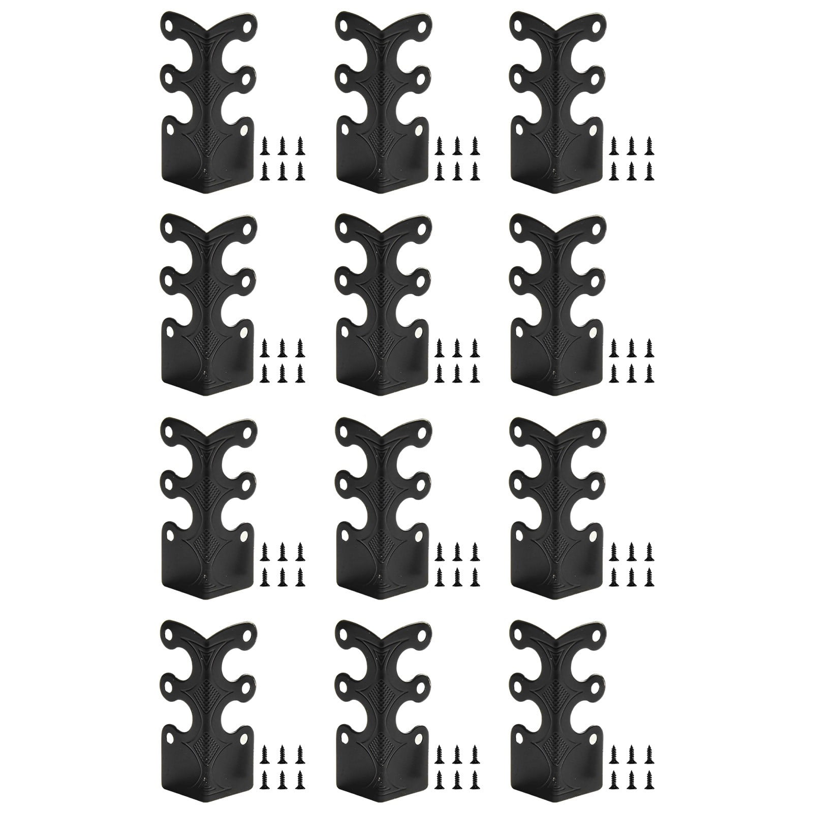 Corner Protectors Vintage Metal Corner Protectors 6 Pcs For Stylish Baseboard Black 12Pcs Smile Home Black 12Pcs