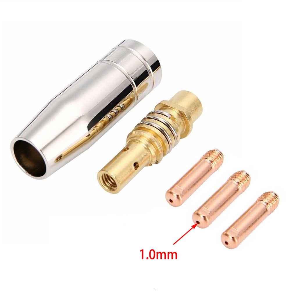 RANMEI 5Pcs Mig Welding Mb15 15 Ak Contact Tip 0.6 0.8 0.9 1.0 1.2Mm Mig Contact Tip Consumables Guard Nozzle Contact Tips 1.0mm