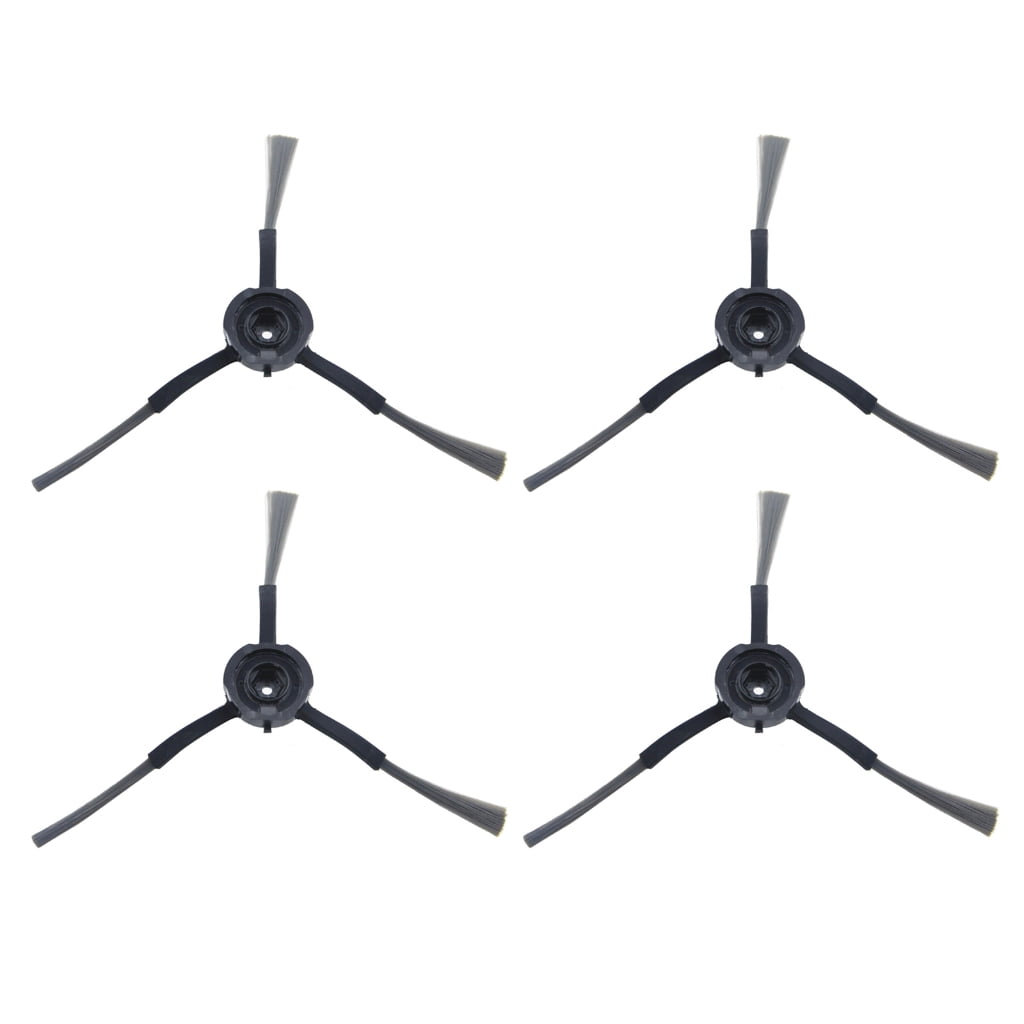 Pack of 4 High Efficiency Side Brushes Easy Installation Sweeper Parts Corner Cleaning Brushes for Robotic Vacuum