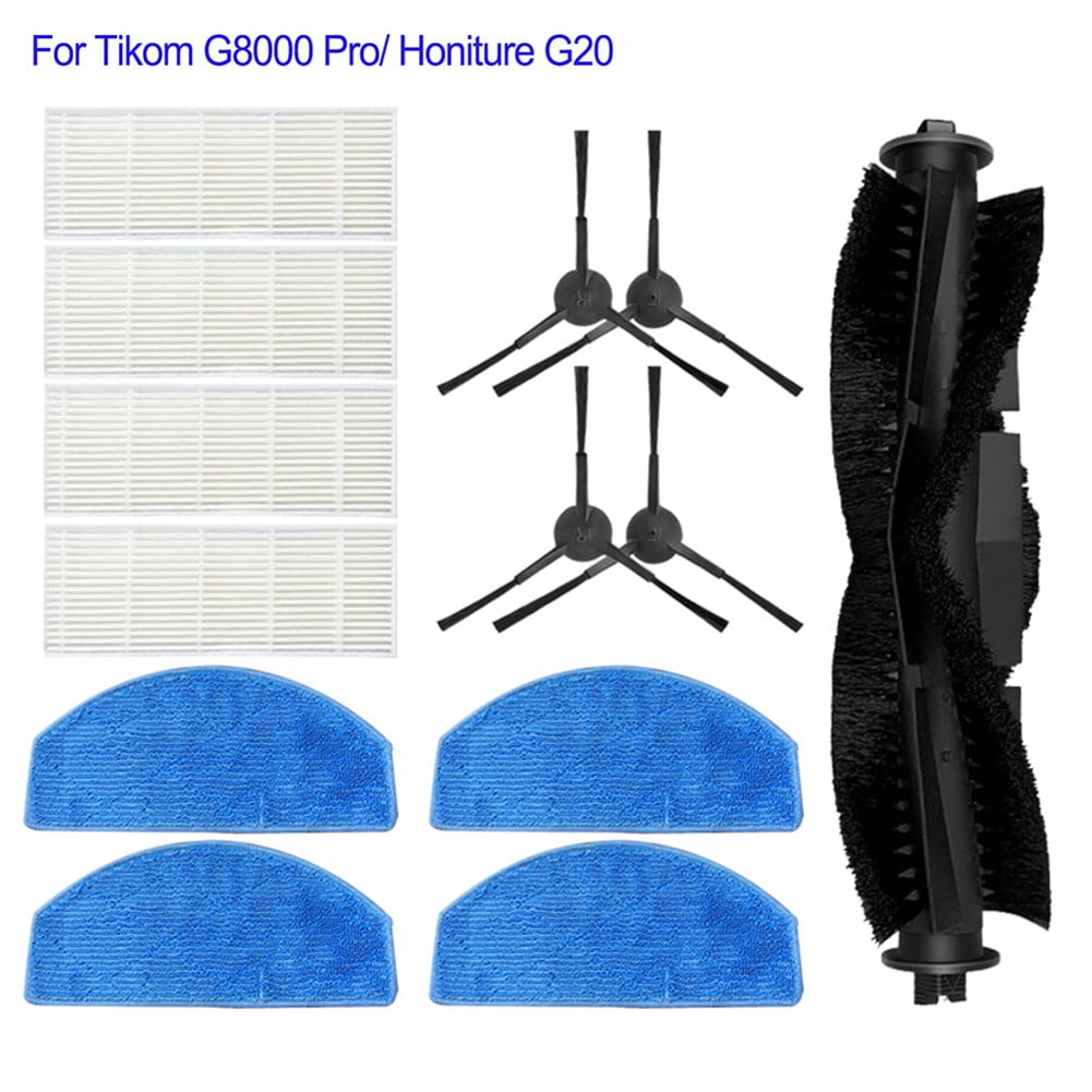 Luolandi Main Roller Brush For Tikom G8000 Pro/Honiture G20 Vacuum Cleaner Accessories Roller Side Brush Filter Mop Cloths Sweeper Part E