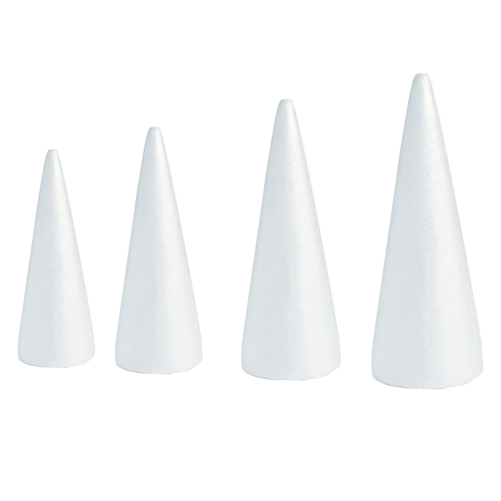 Lierteer Styrofoam Foam Cones Polystyrene for Crafts DIY Painting Triangle Tree 35cmX12.9cm