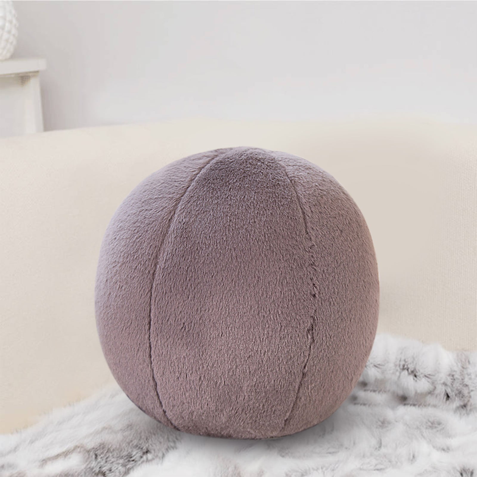 11.8 inch Ball Pillow Nordic Round Throw Pillows Boucle Ball Pillow Sphere Shaped Pillow Round Decorative Pillow for Couch