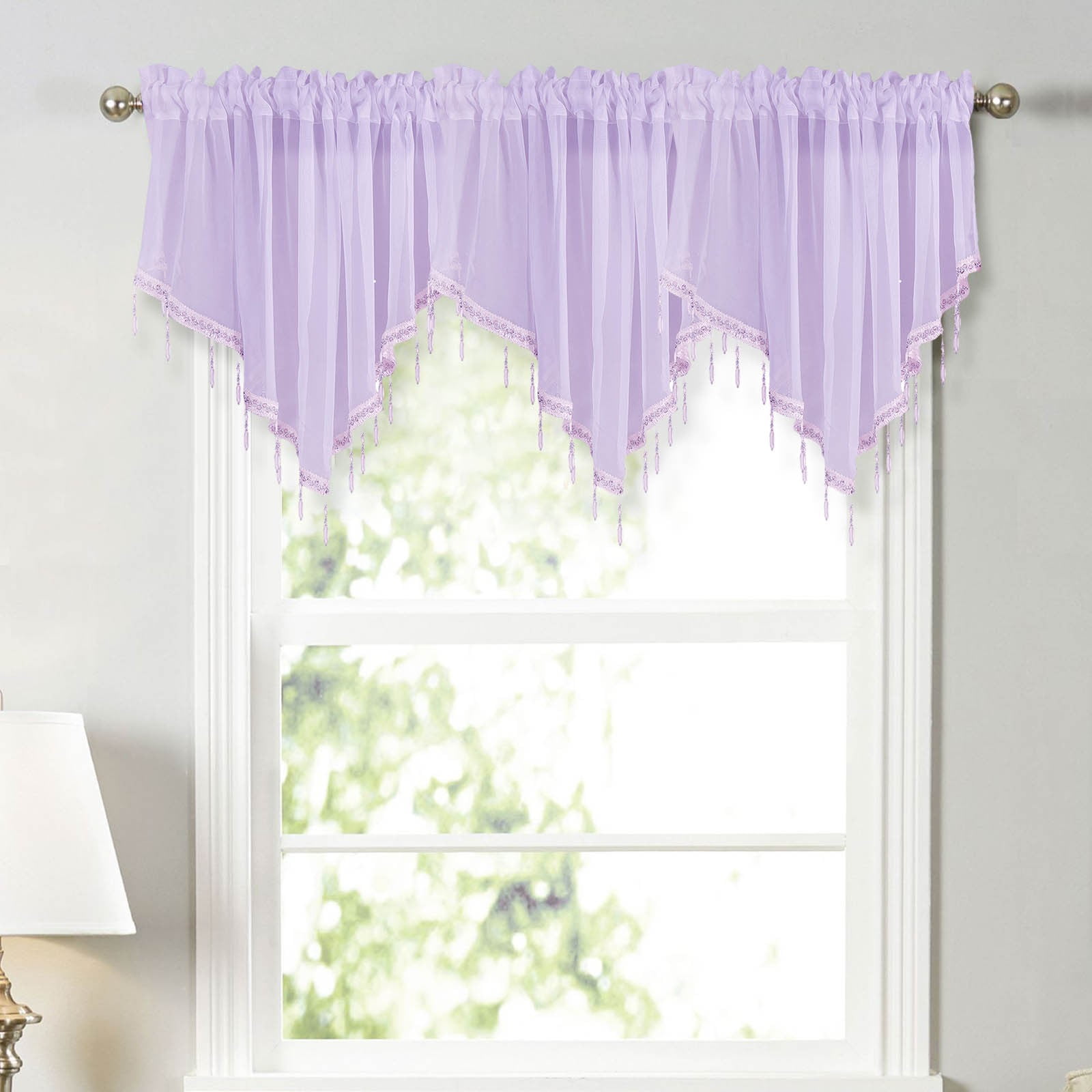 Sheer Beaded Semi Voile Solid Vintage Valances Rod Pocket Curtains for Window Garden Bedroom Kitchen Cafe Farmhouse Sheer Beaded Semi Voile Solid Vintage Valances Rod Pocket Curtains for Window Garden Bedroom Kitchen Cafe Farmhouse