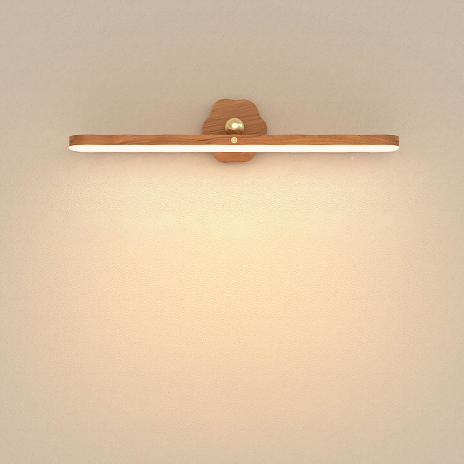 Wall Lights for Bedroom Battery Operated Wall Sconce Lamp Vanity Light Magnetic Wooden Wireless Rechargeable Wall Lights,Rotating Multi-purpose Night Light Movable Light Detachable Cabinet Light A