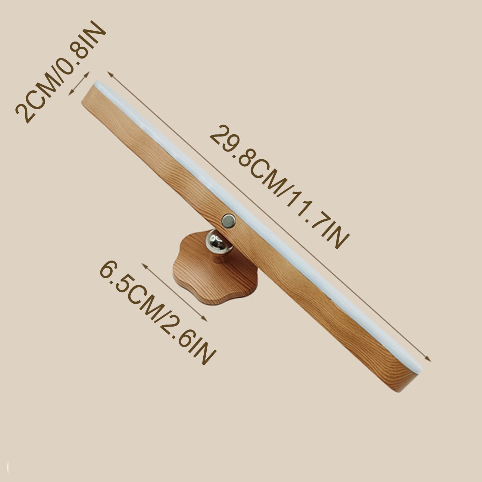 Wall Lights for Bedroom Battery Operated Wall Sconce Lamp Vanity Light Magnetic Wooden Wireless Rechargeable Wall Lights