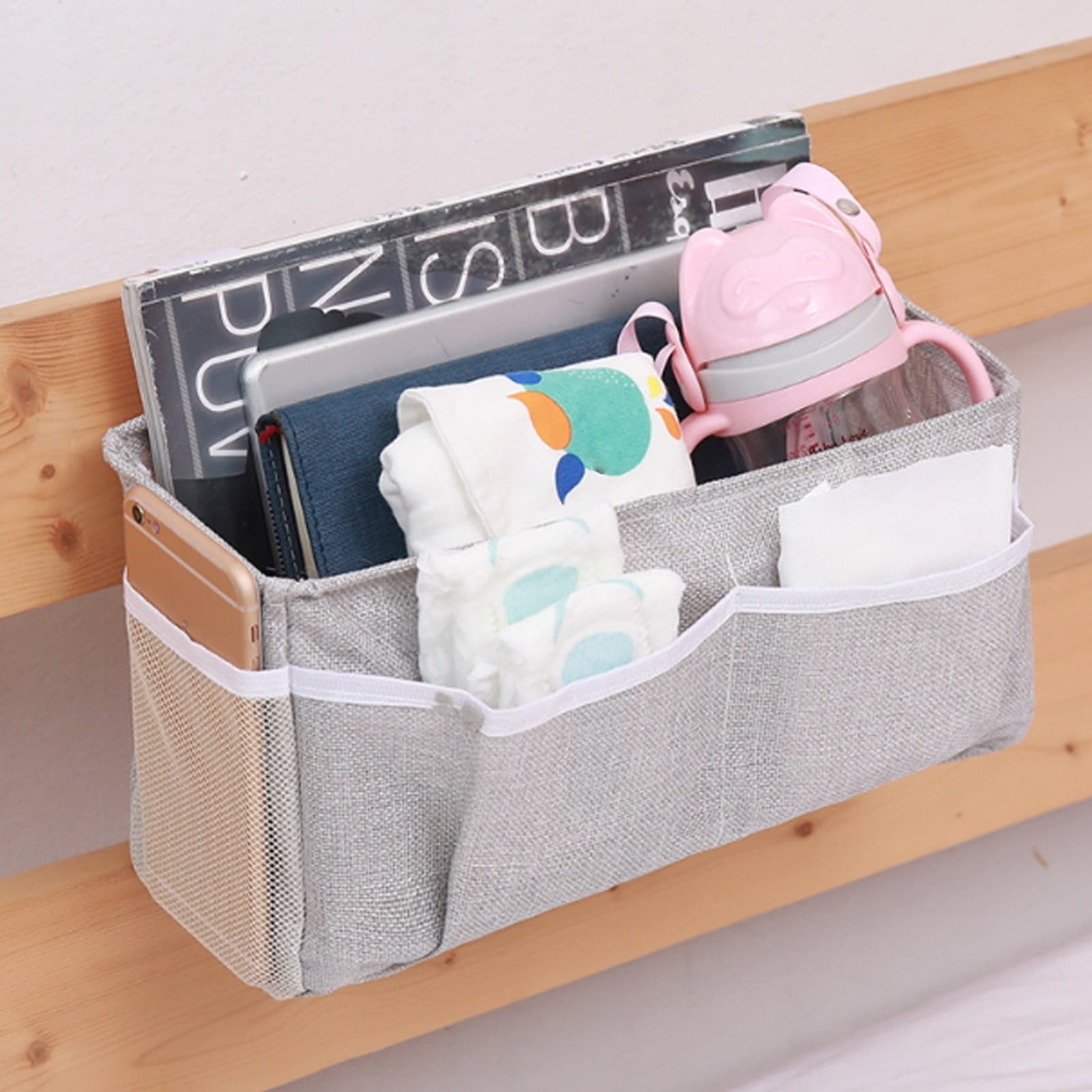Bedside Caddy/Bedside Storage Bag Hanging Organizer for Bunk and Hospital Beds