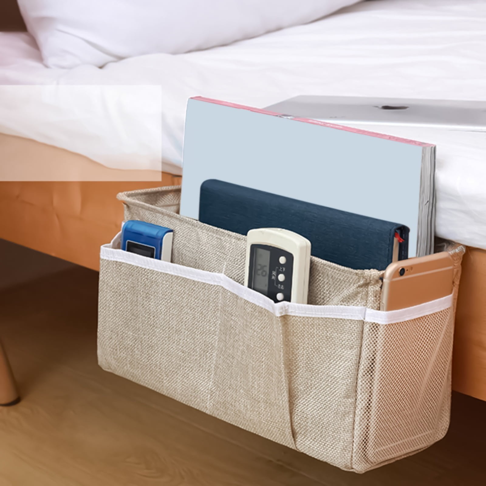 Bedside Caddy/Bedside Storage Bag Hanging Organizer for Bunk and Hospital Beds